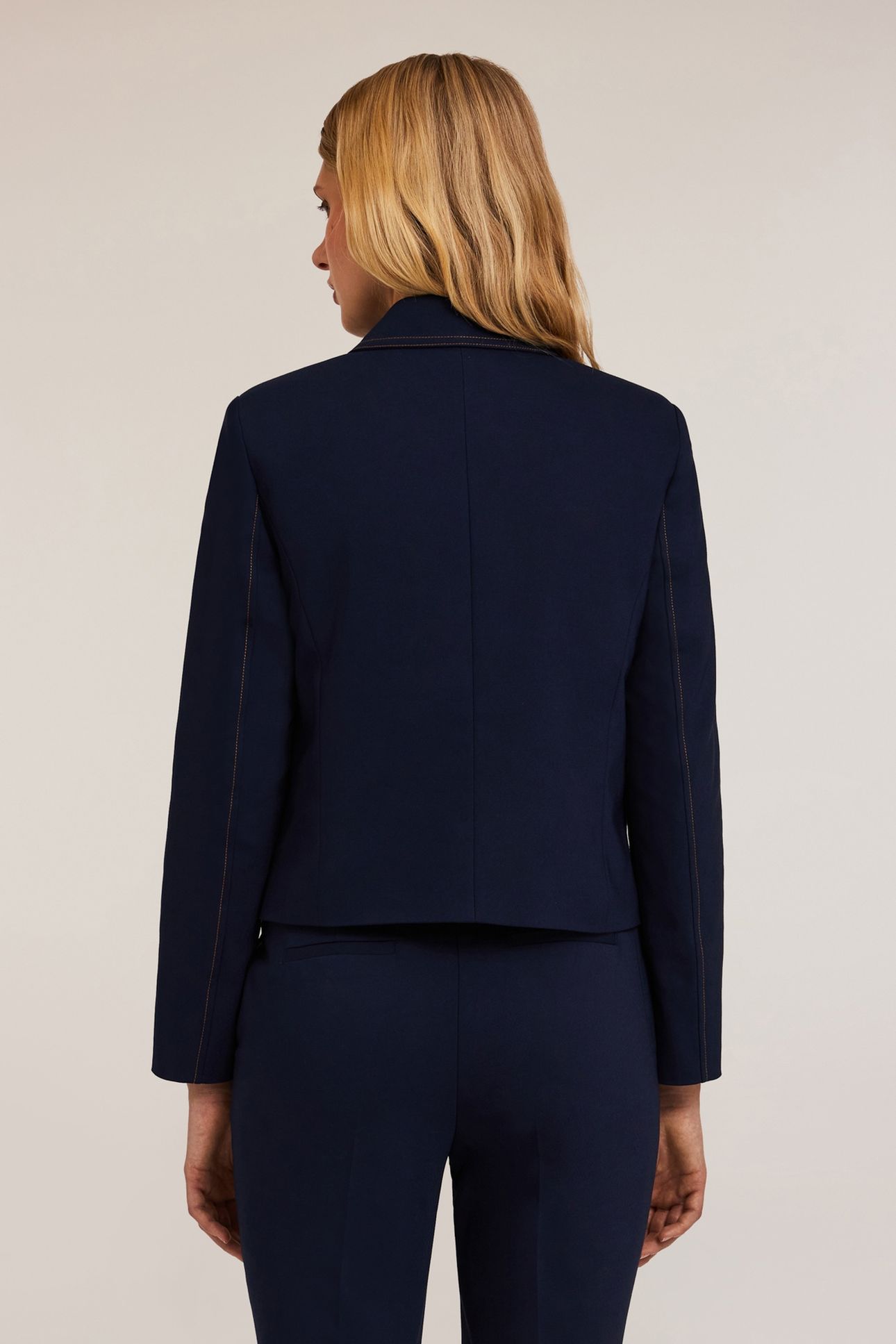COTTON JACKET WITH OVERSIZED BUTTONS BLUE 3