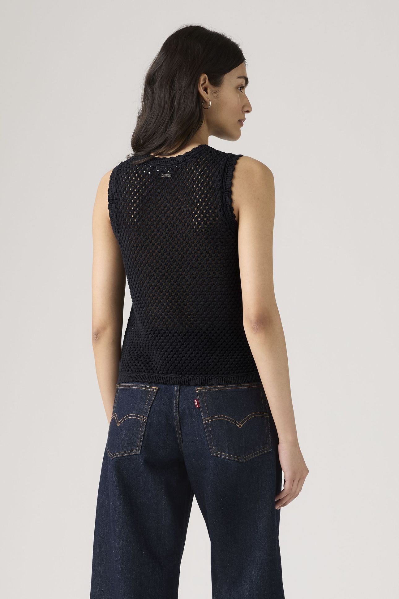 ADRIENNE CROCHET TANK TOP BLACK 3