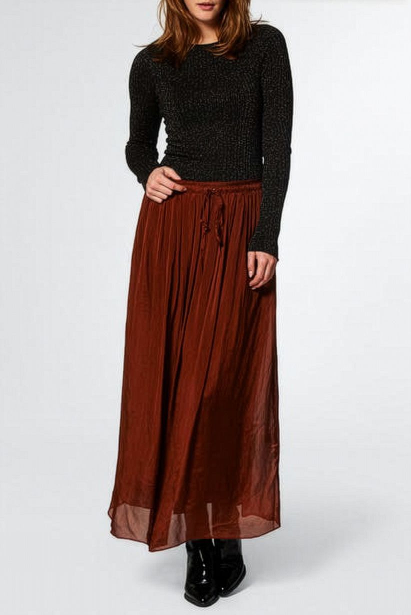 GIRLS ABBIE SKIRT BURNT RUST 1