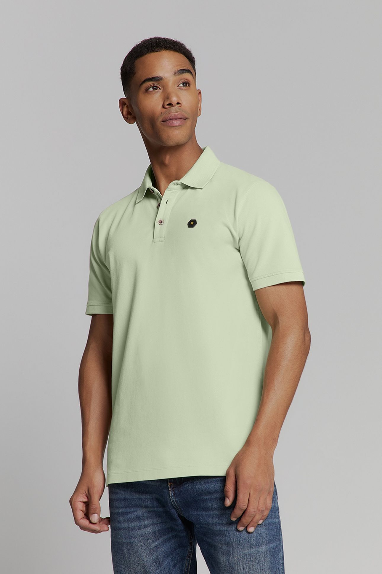 POLO PIQUE GARMENT DYED MINT 1