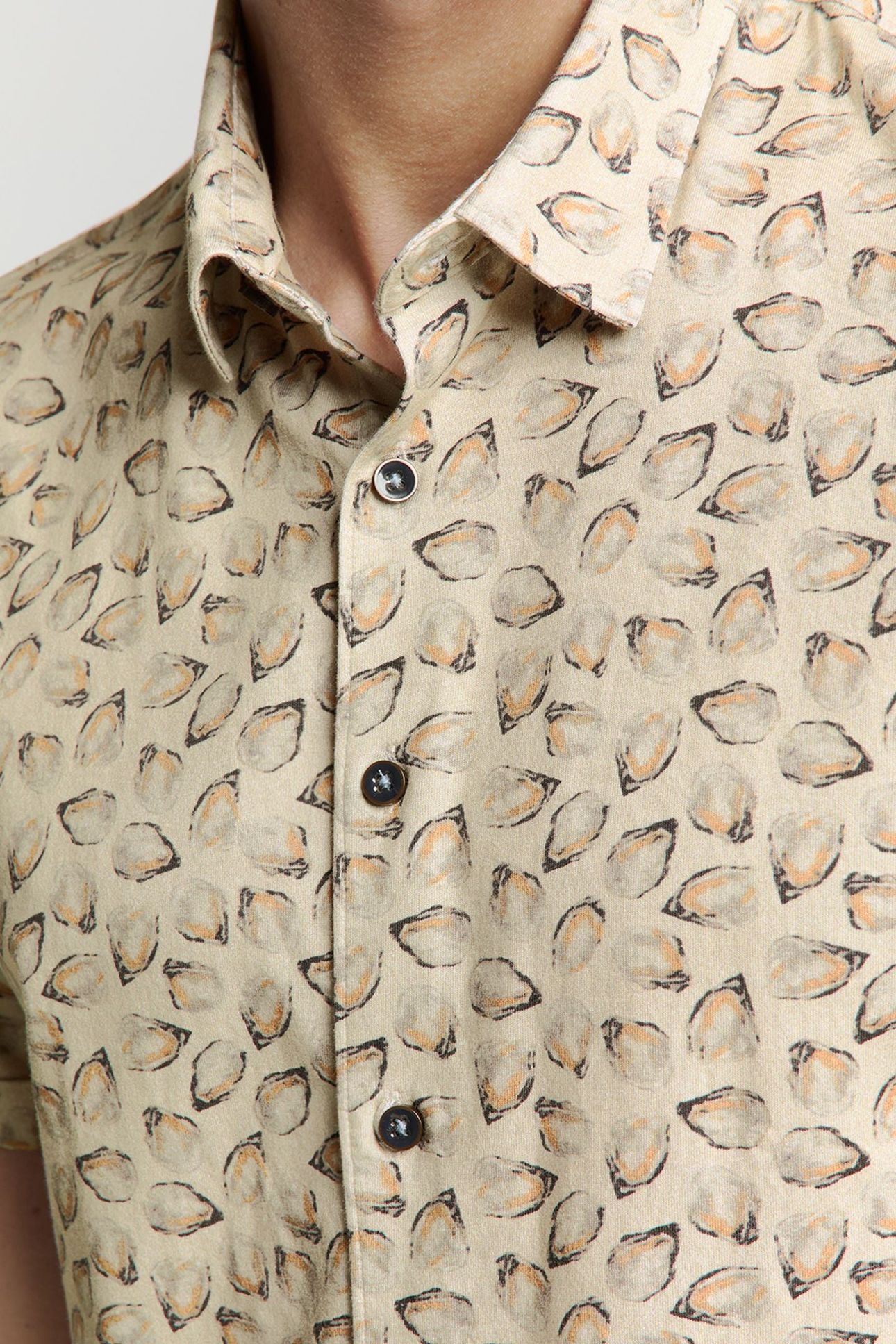 SHIRT SHORT SLEEVE JERSEY ALLOVER PRINTED SAND 7