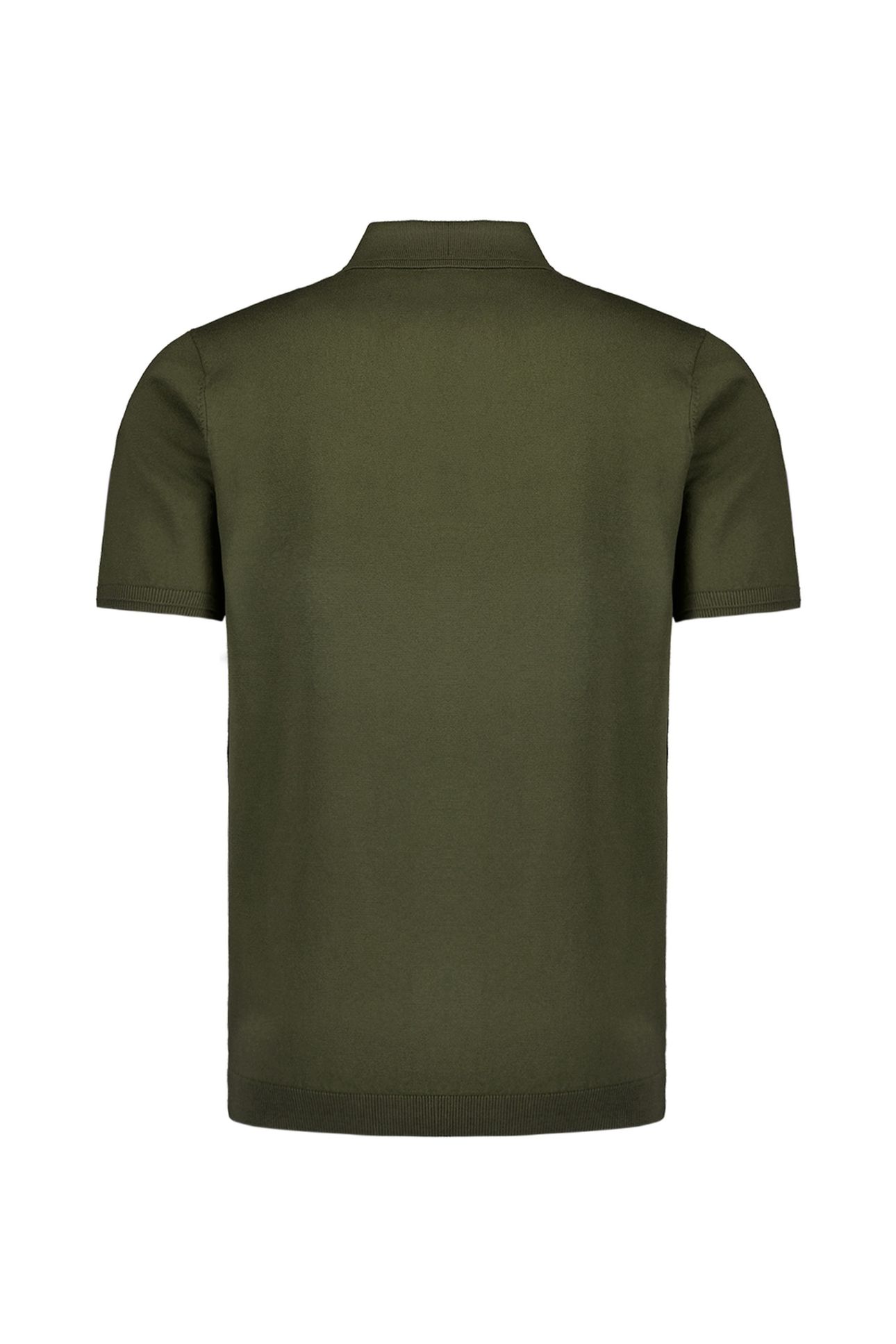 PULLOVER SHORT SLEEVE POLO BUTTON SOLID DARK MOSS 5