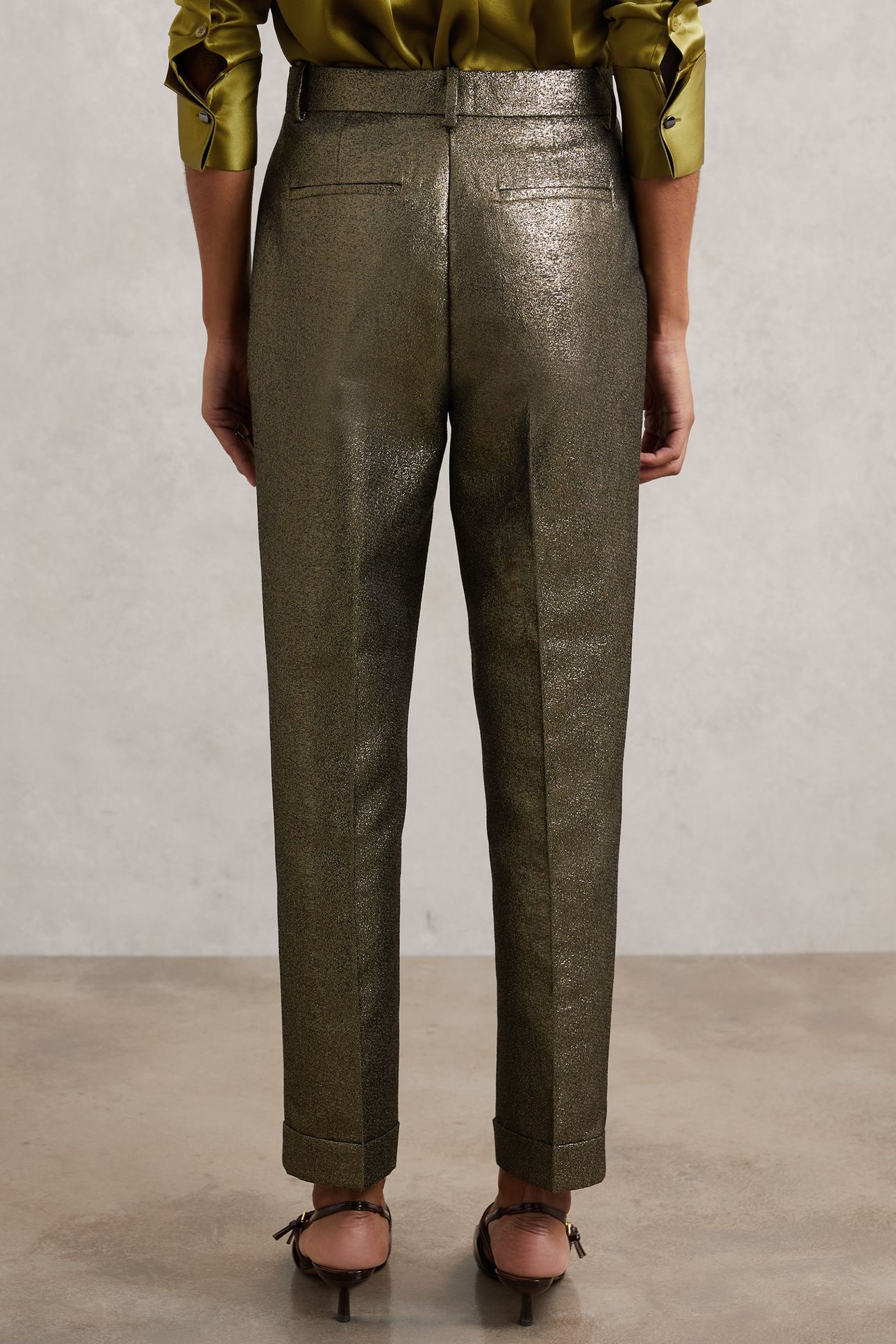 SPARKLE TAPER TROUSER GOLD 2