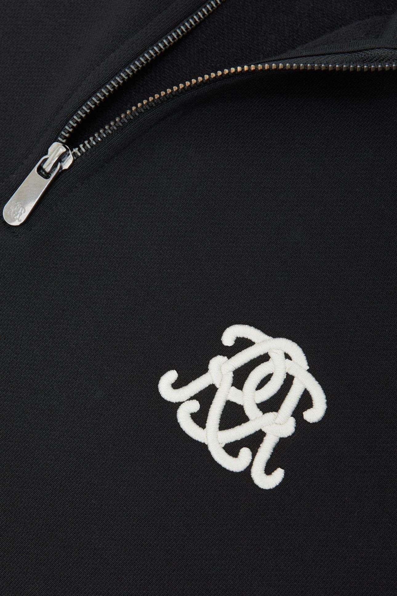 LS MOTIF HALF ZIP SWEATSHIRT BLACK 5