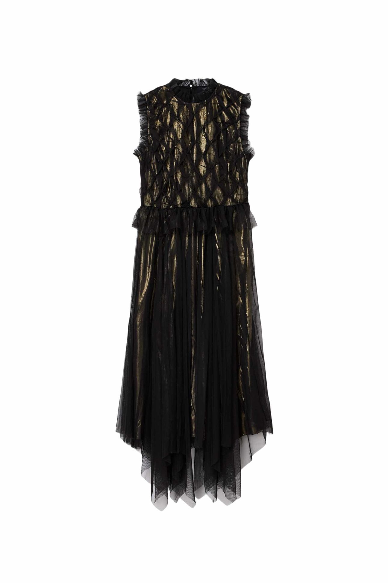 LOLA TULLE DRESS METALLIC GOLD 3