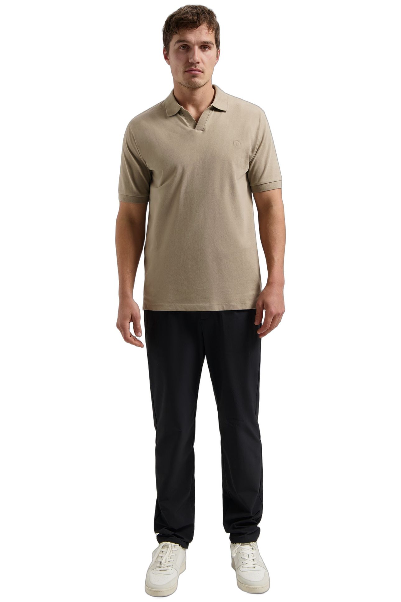 DS-BOWIE V-NECK POLO TIMBER WOLF 4