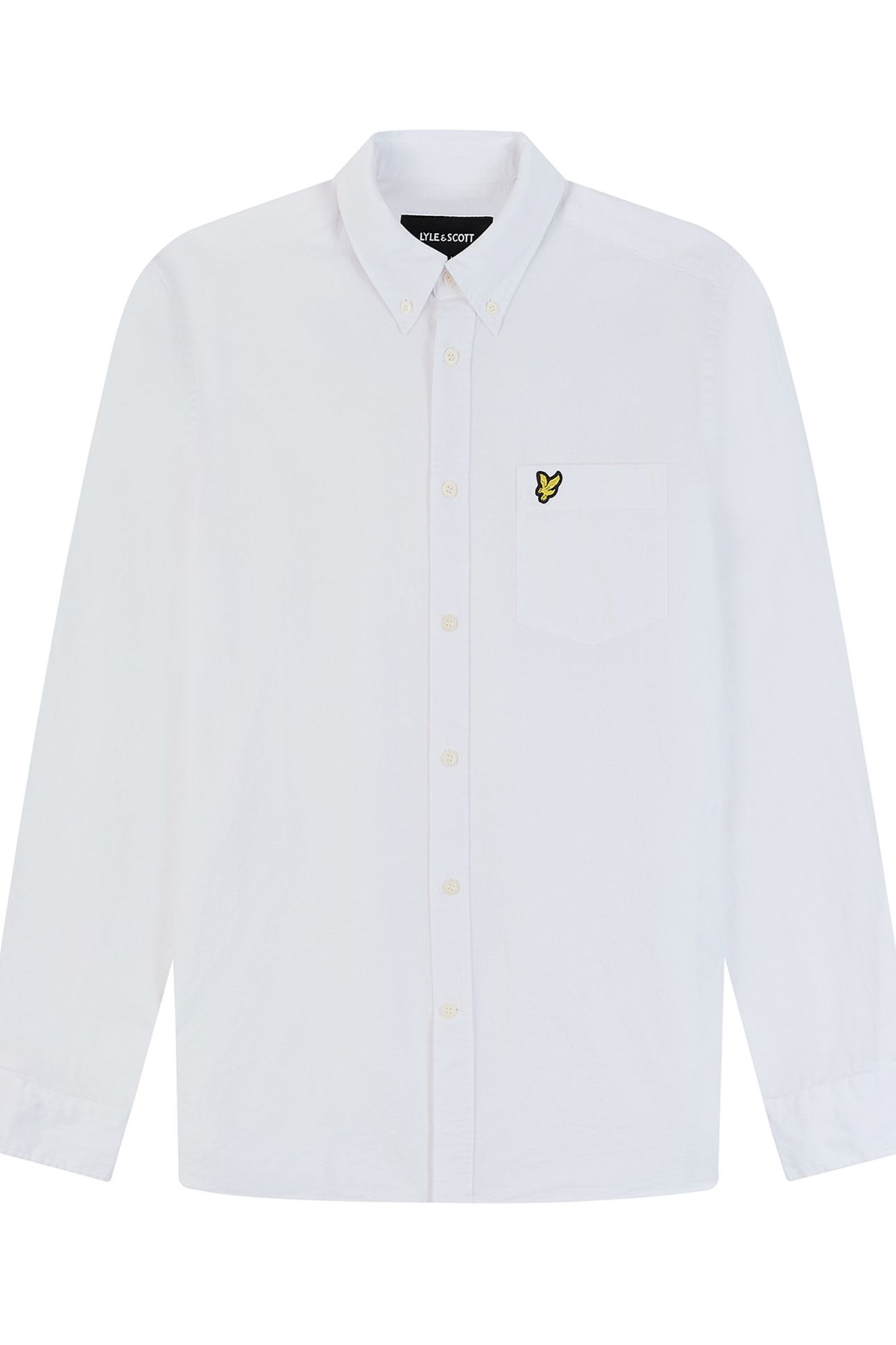 COTTON LINEN BUTTON DOWN SHIRT WHITE 4
