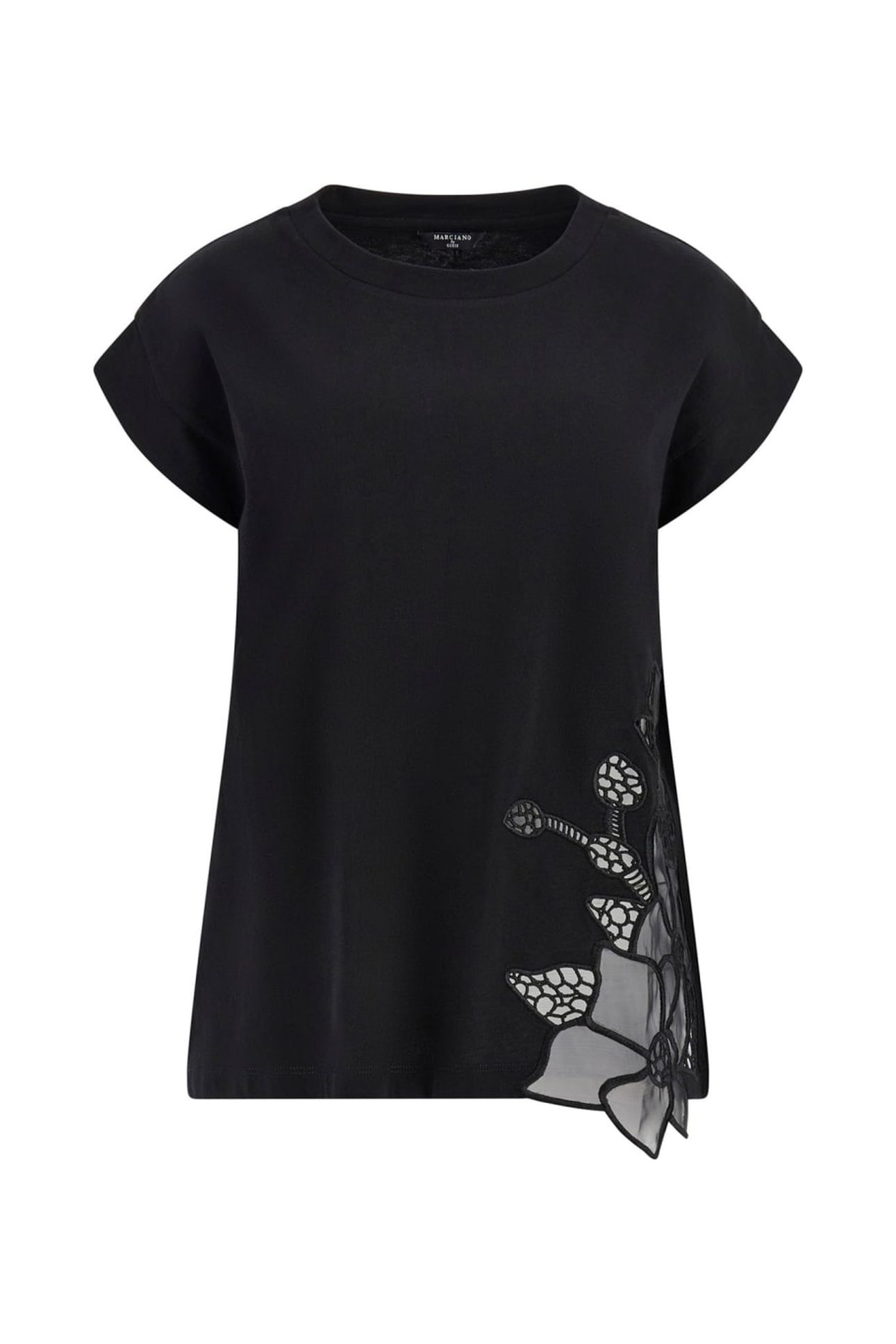 MARCIANO BY GUESS NADJA ROUND NECK TSHIRT JET BLACK 5