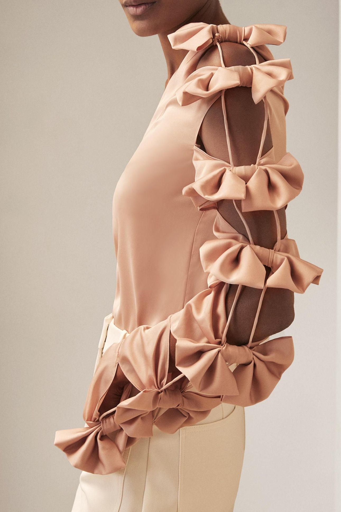 BOW SLEEVE TOP PALE PINK 3