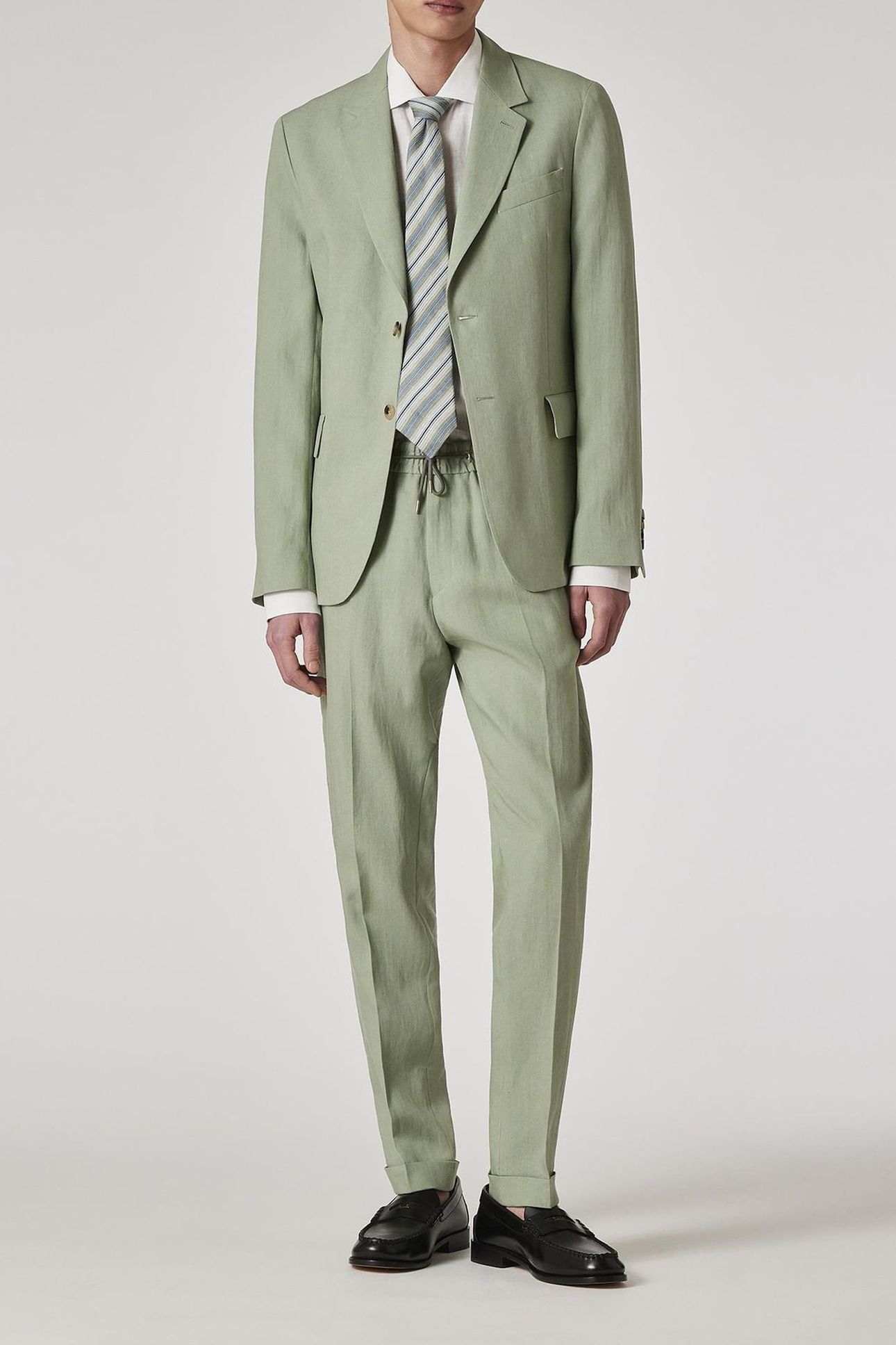 2 BUTTON JACKET LT GREYISH GREEN 2