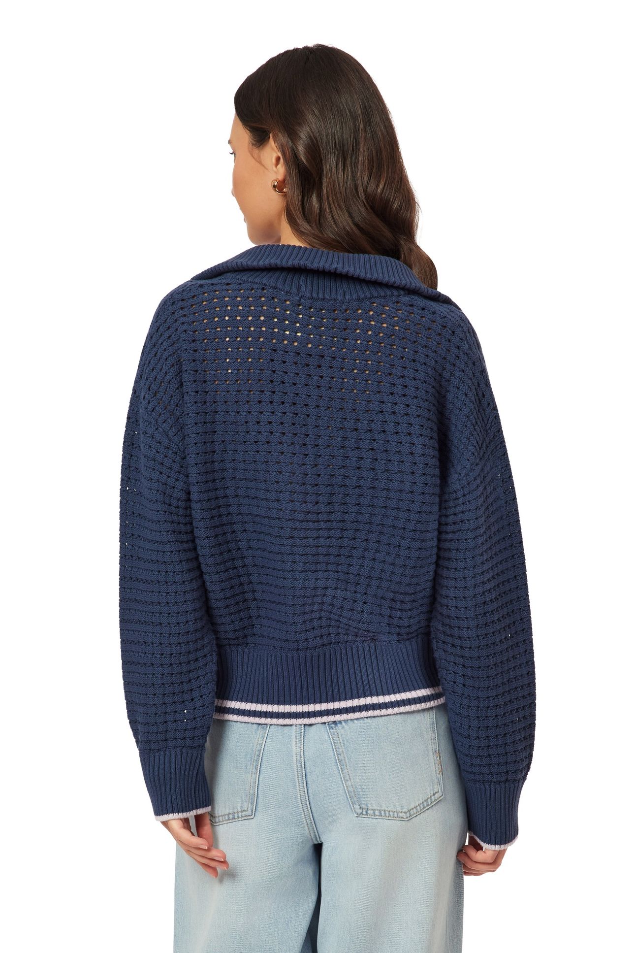 ZIP POINTELLE PULLOVER BIG DIPPER 6