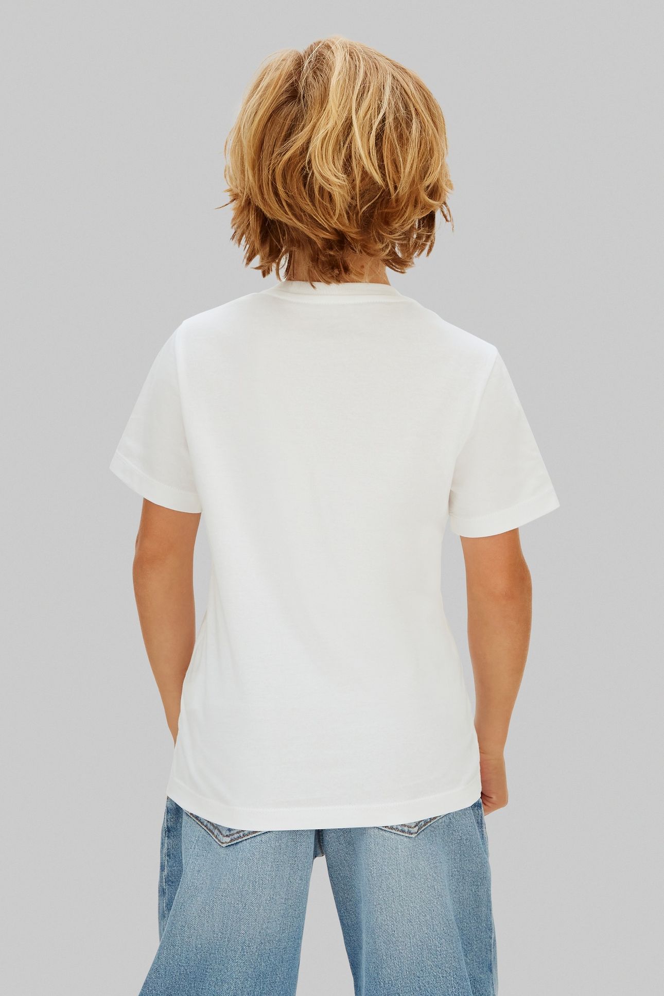 BOYS MINIMAL LOGO S/S T-SHIRT BRIGHT WHITE 3