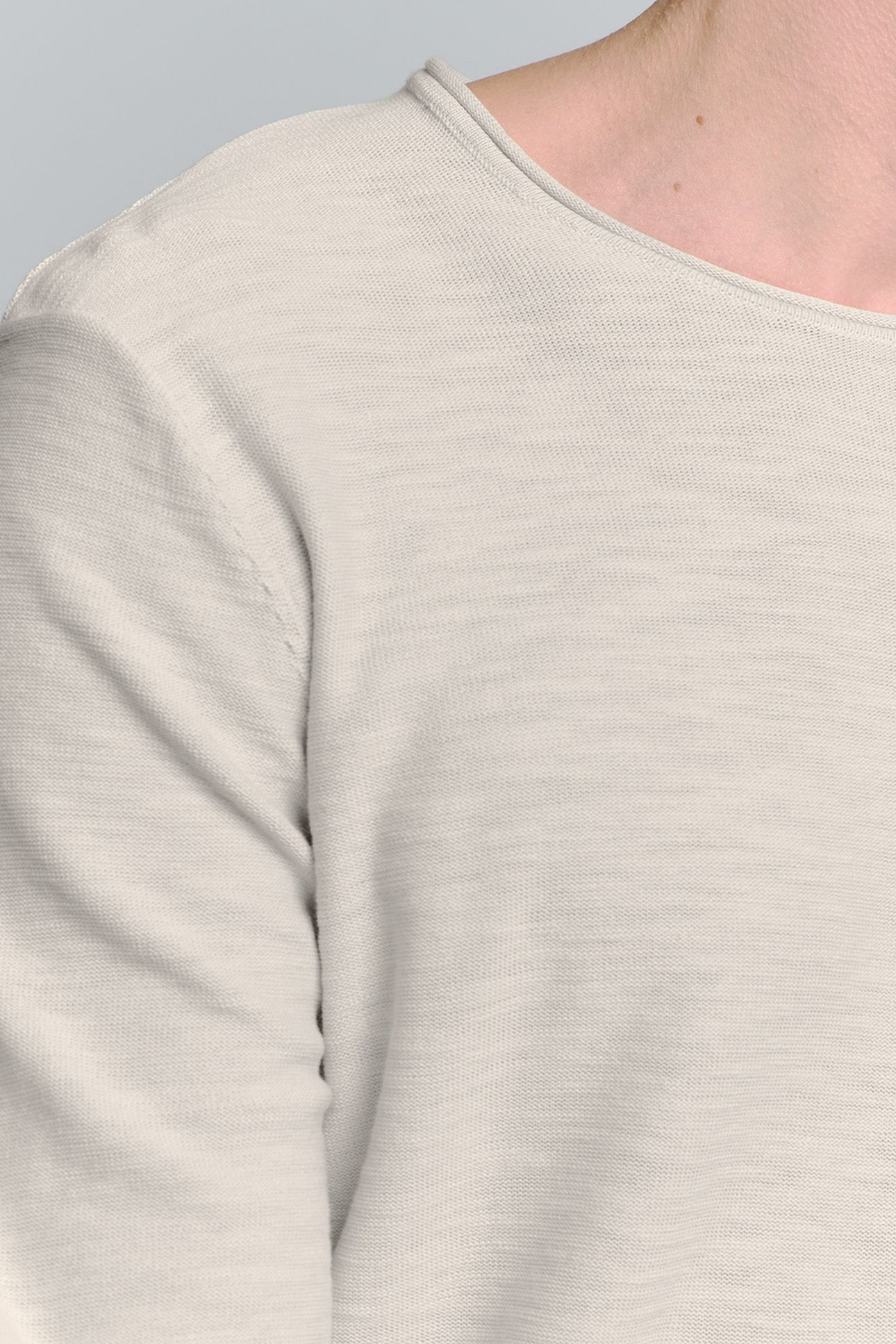 PULLOVER CREWNECK GARMENT DYED + STONE WASHED CHALK 6