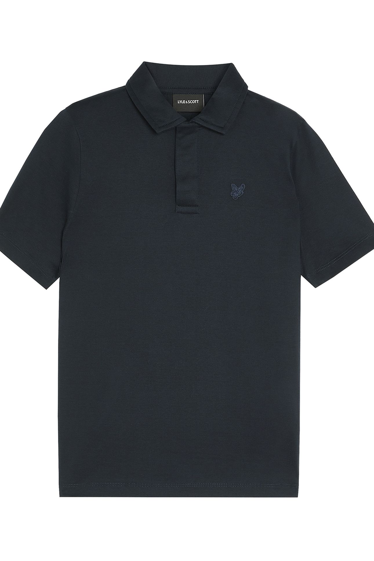 MERCERISED COTTON TONAL POLO SHIRT DARK NAVY 1