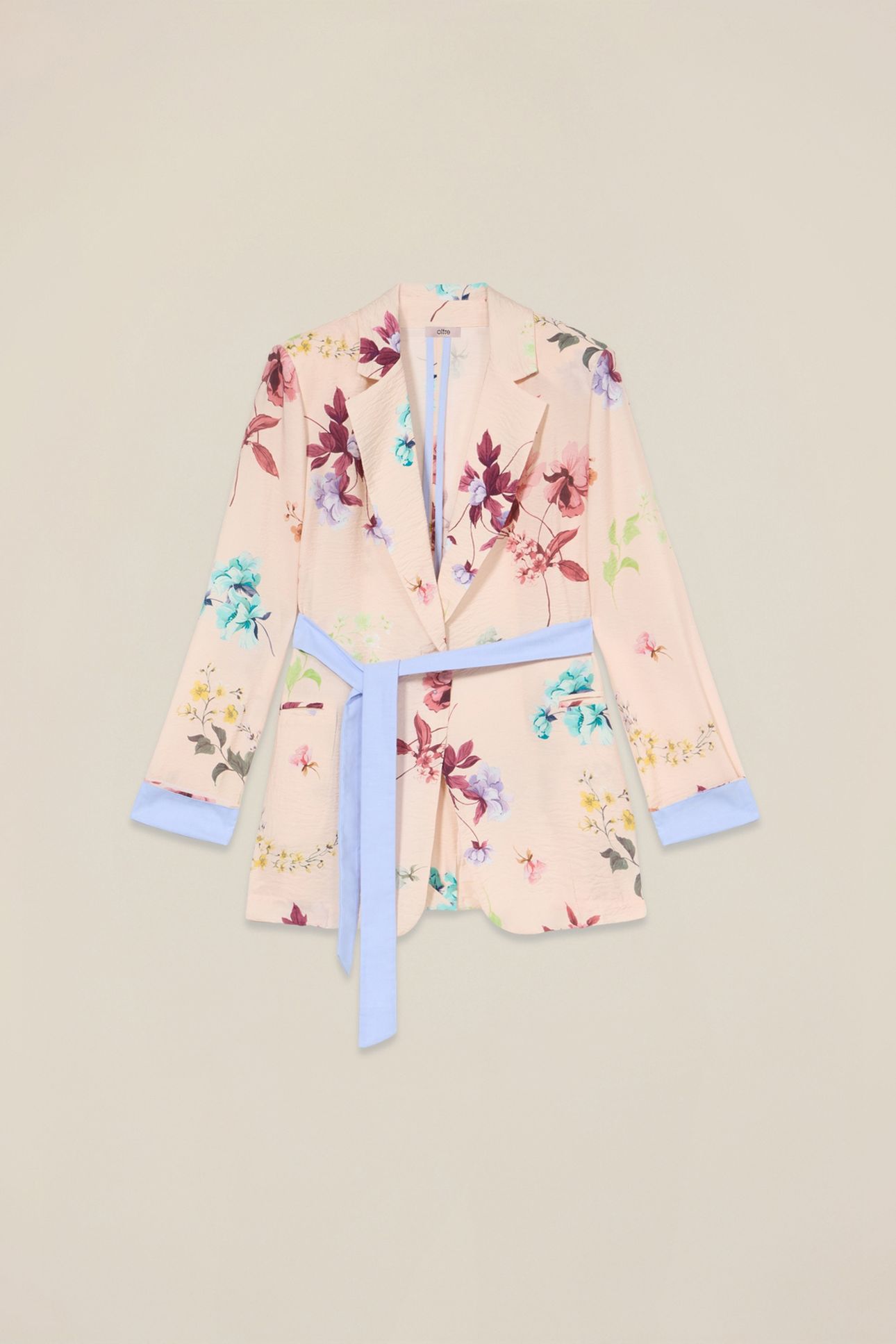 PATTERNED BLAZER WITH SASH PINK 4