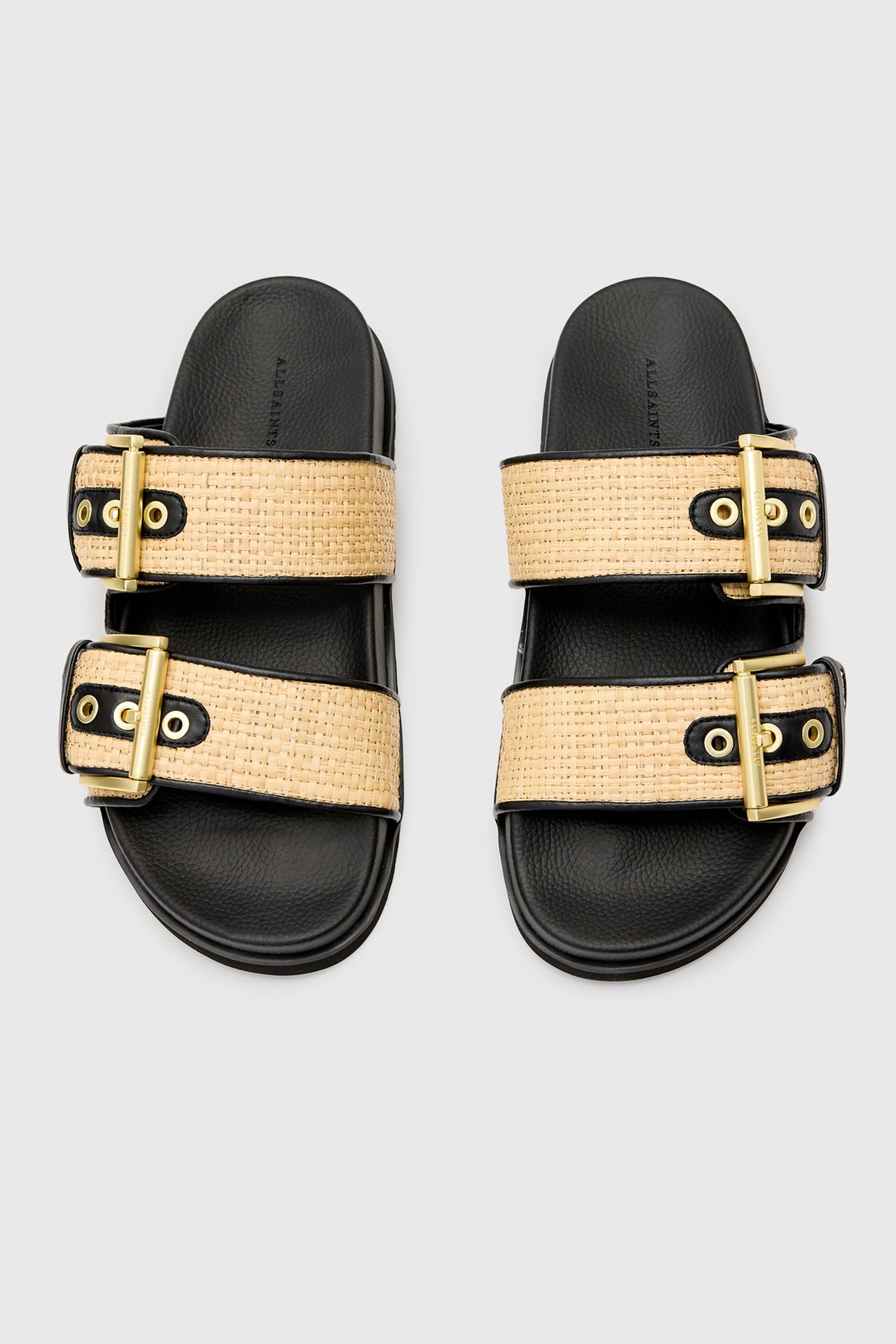 SIAN RAFFIA SANDAL NATURAL/BLACK 2