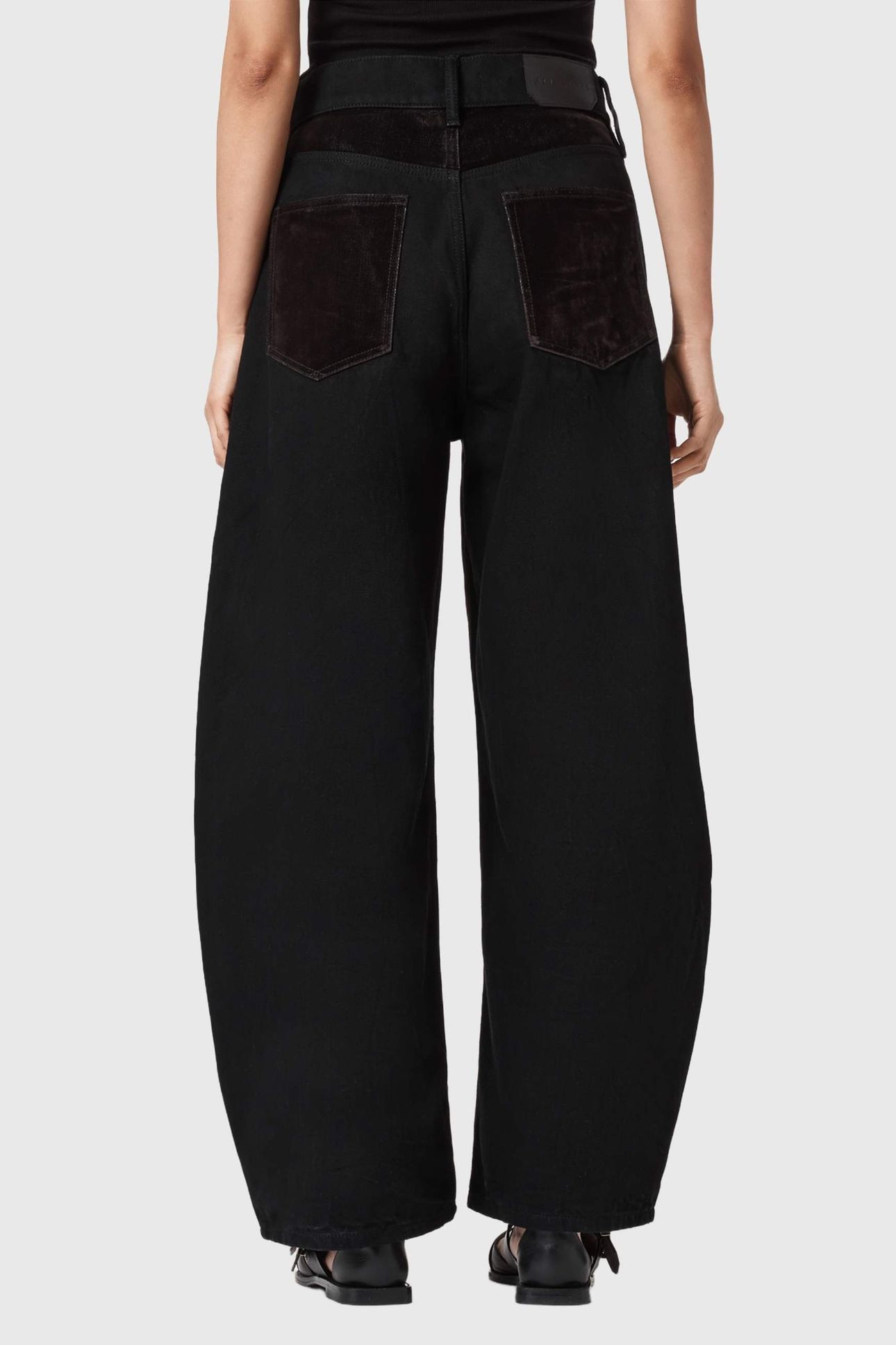 HELENA FLOCKED JEAN COCOA BROWN 2