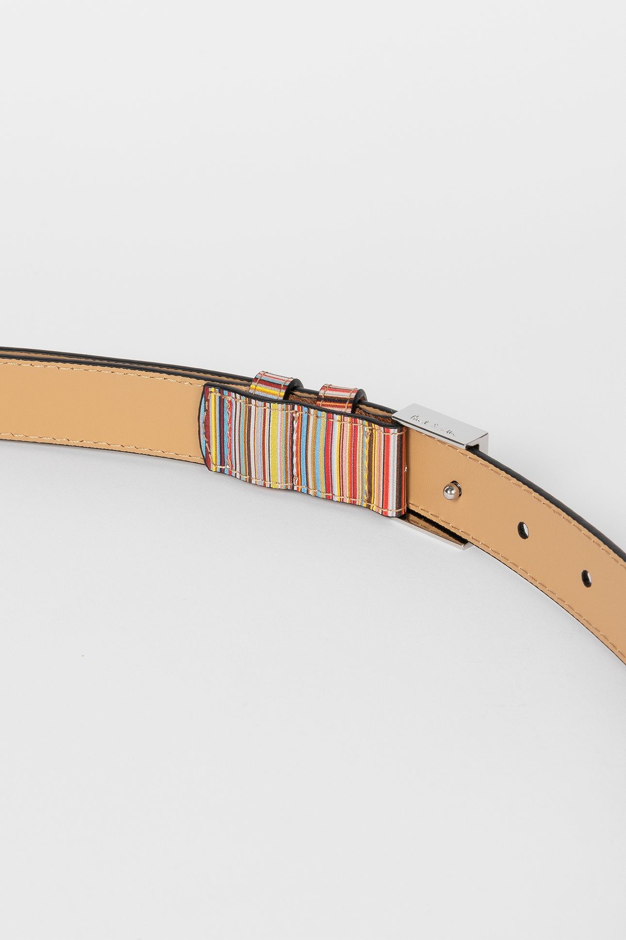 BELT MULTISTRIPE LEATHER MULTI COLOURED 5