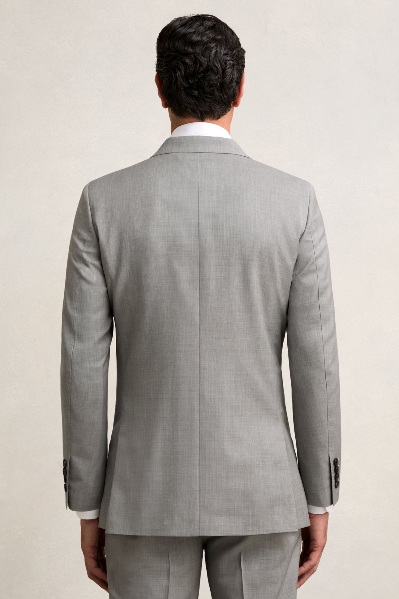 SB 1B PEAK WOOL BLAZER MID GREY 3
