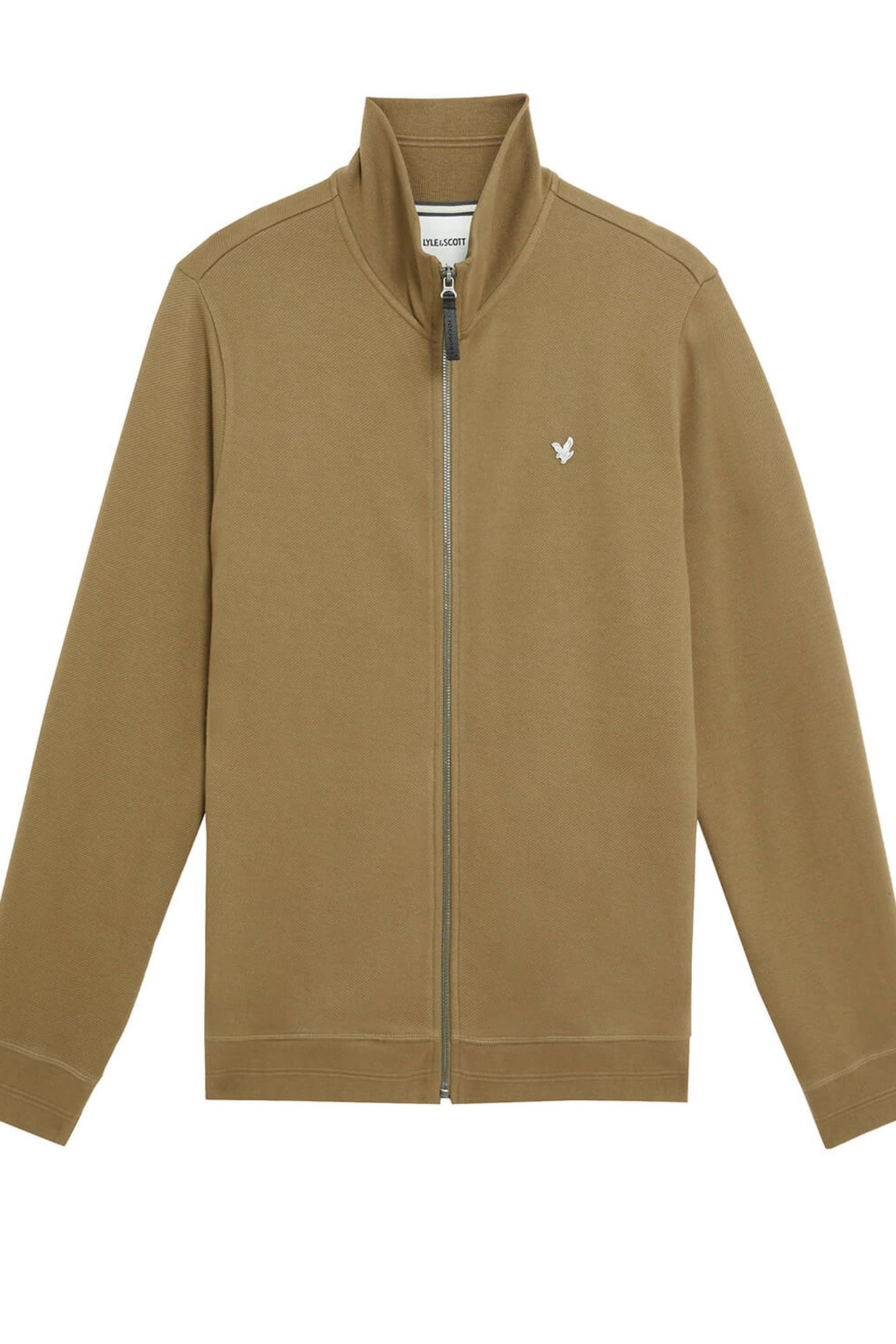 DIAGONAL WEAVE ZIP THROUGH DUSKY GREEN 4