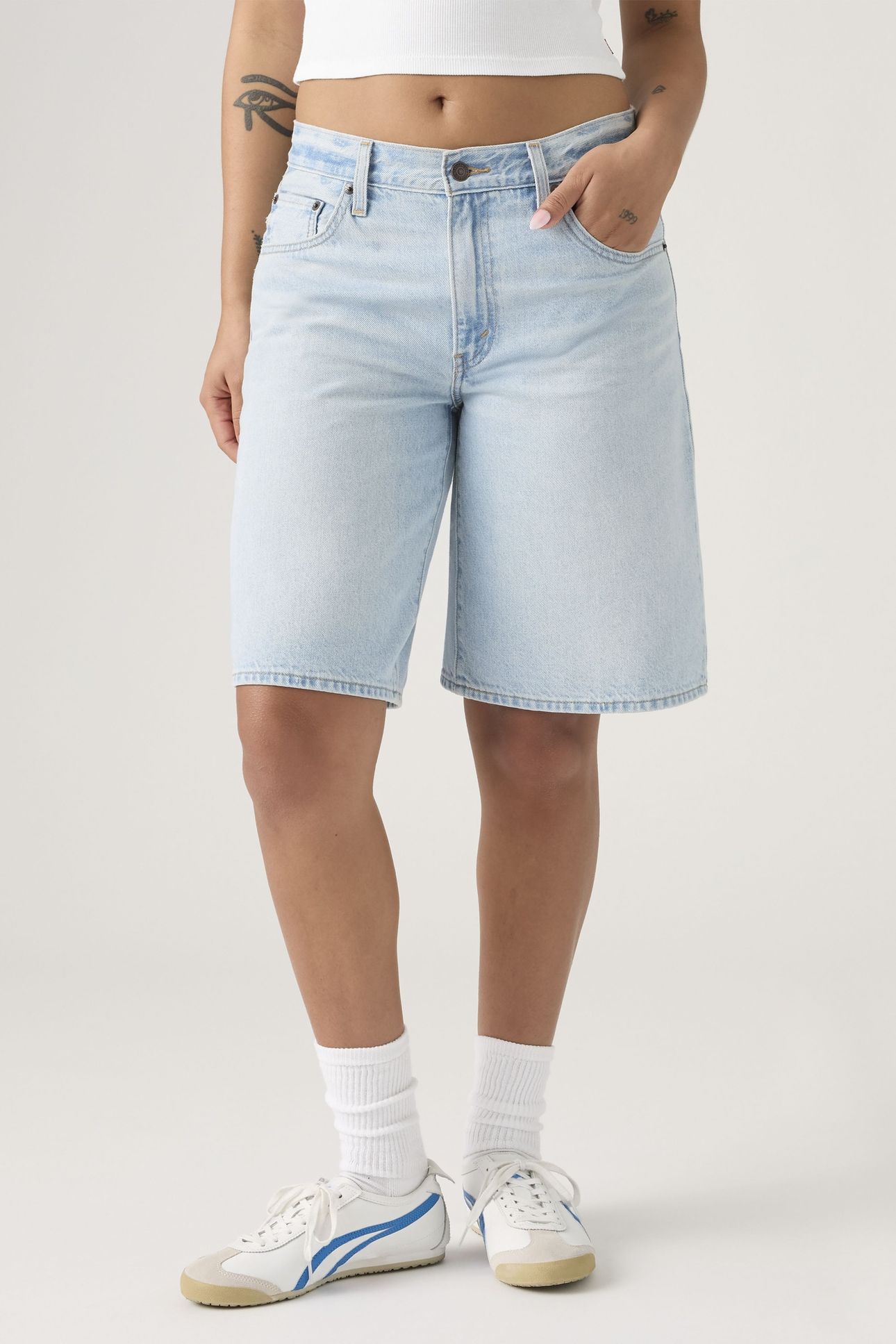 BAGGY DAD JORTS BLUE 3