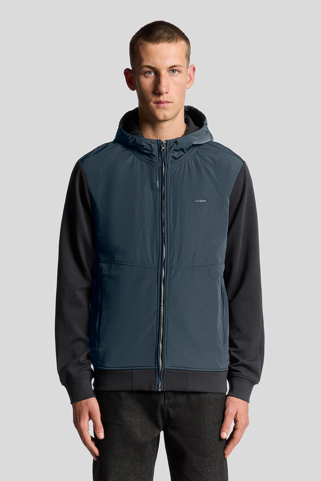 HALF RAGLAN HYBRID HOODIE DARK NAVY 2