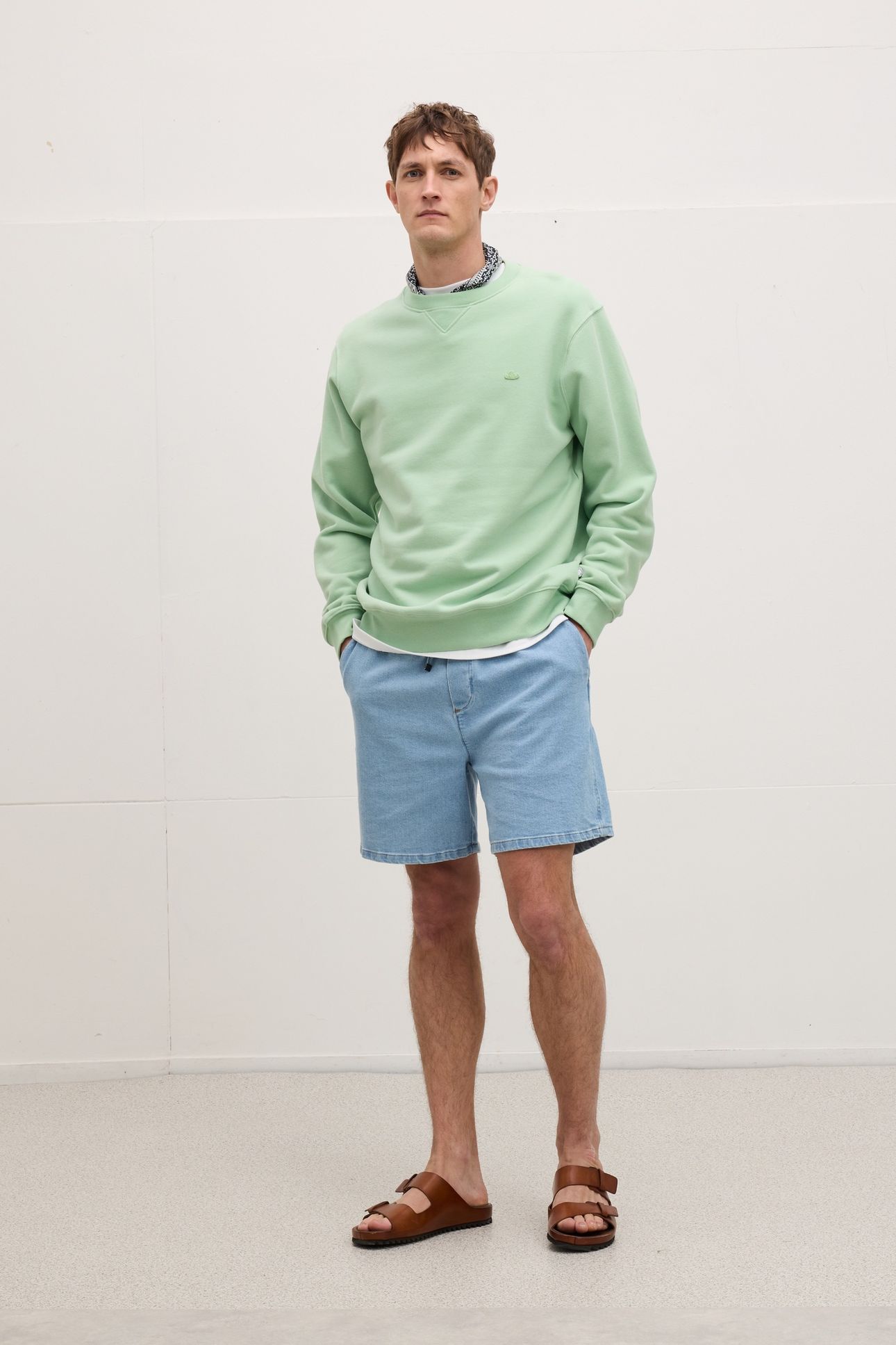 LIAM SWEATER MID GREEN 3
