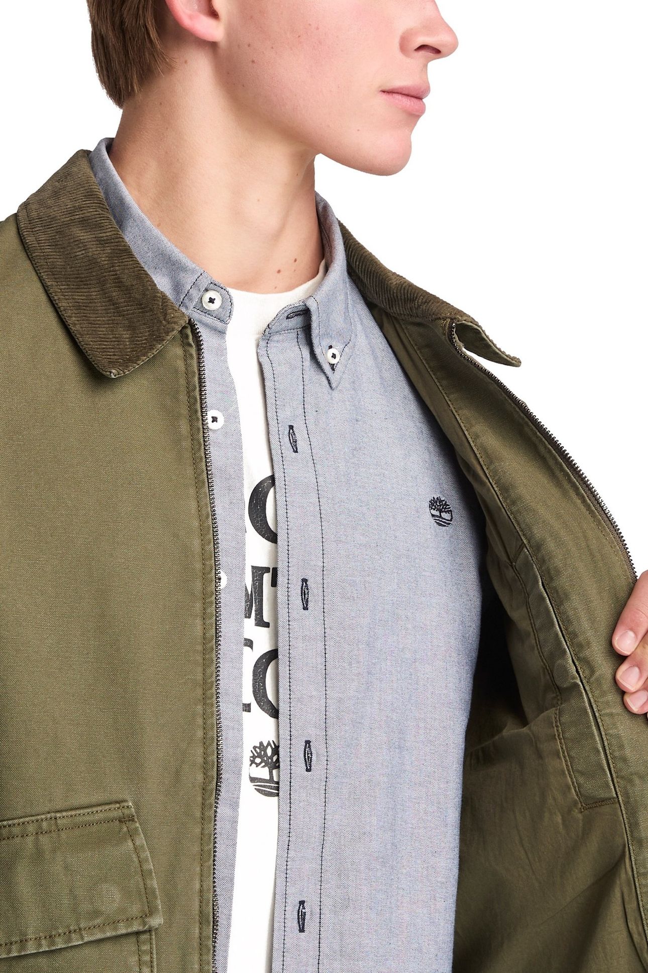 STRAFFORD WASHED CANVAS JACKET LEAF GREEN 5