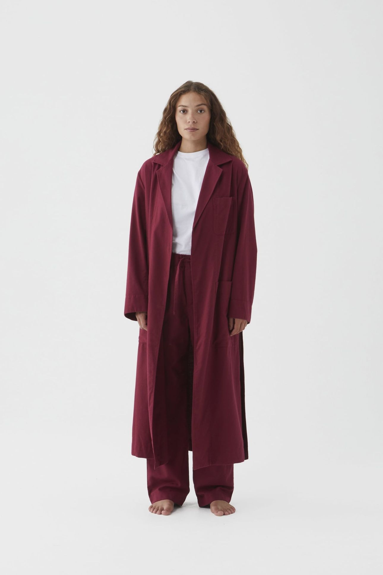 UNISEX FLANNEL, DRESSING GOWN BEYOND RED 1