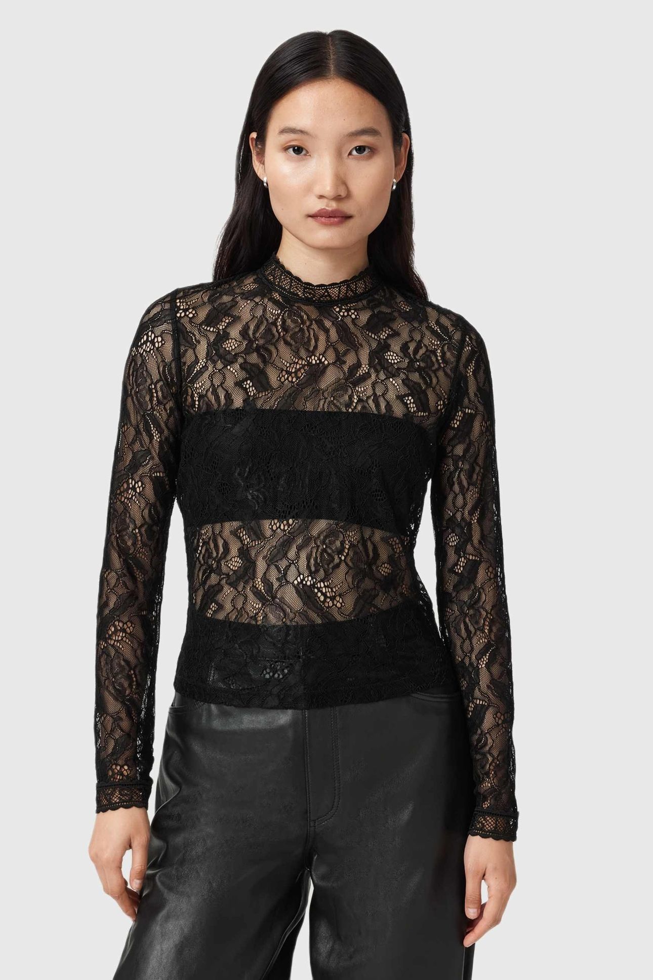 ARIA LACE TOP BLACK 1