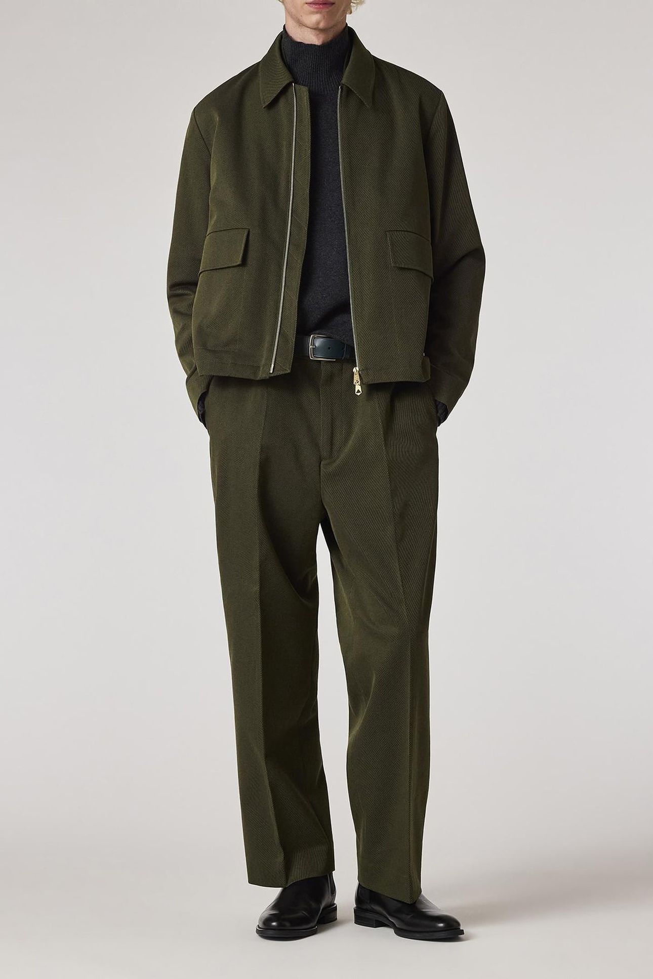 REGULAR FIT JACKET MILITARY GREEN 2
