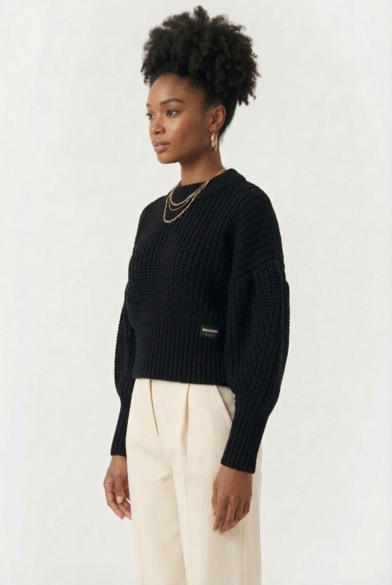 MICHELLE FLAT KNIT DEEP BLACK 3