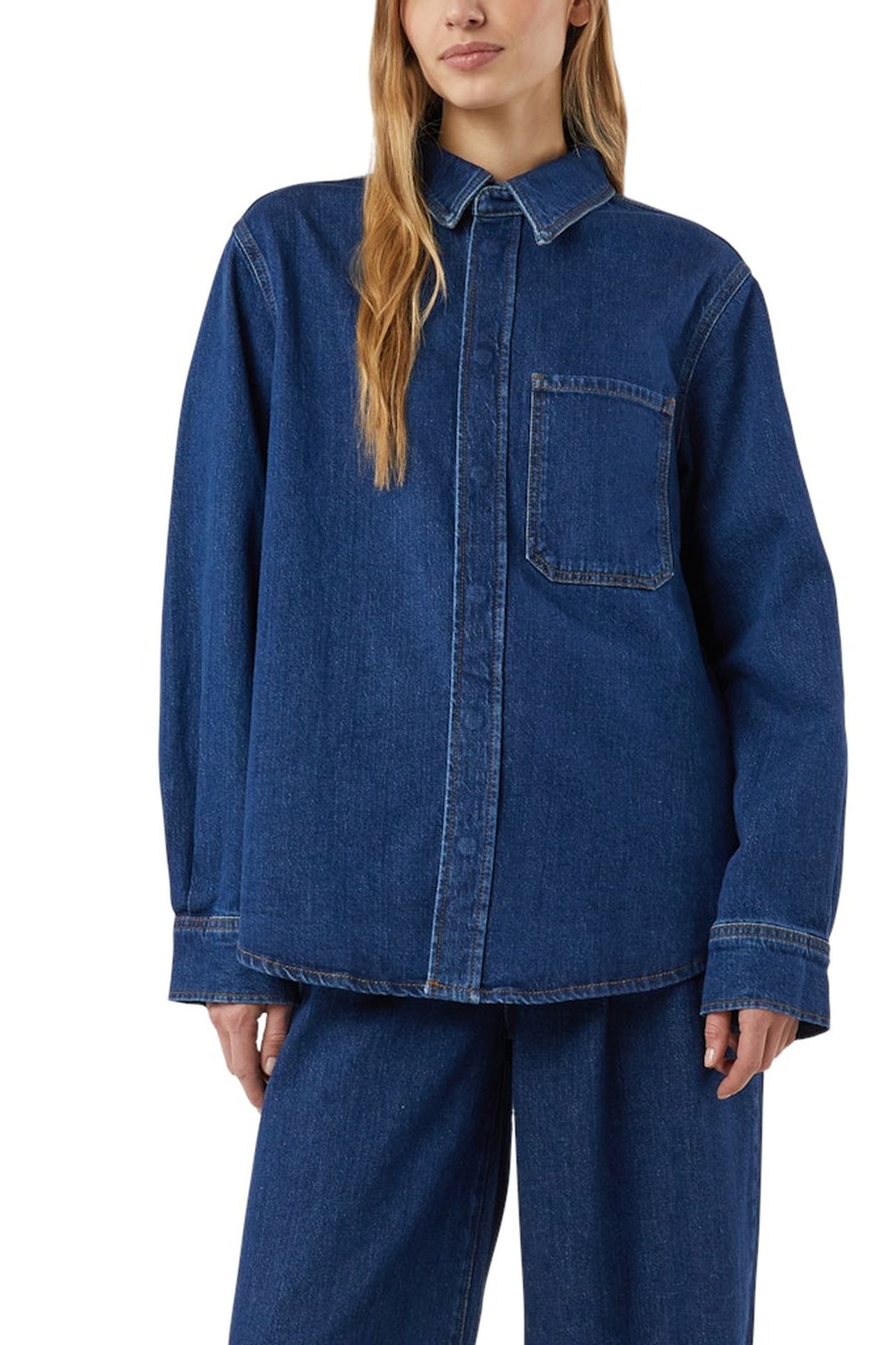 COMMA BLOUSES BLUE DENIM 1