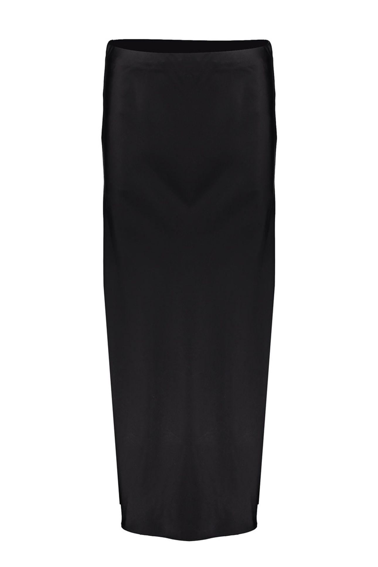 SATIN SKIRT ELASTIC WAIST BLACK 2