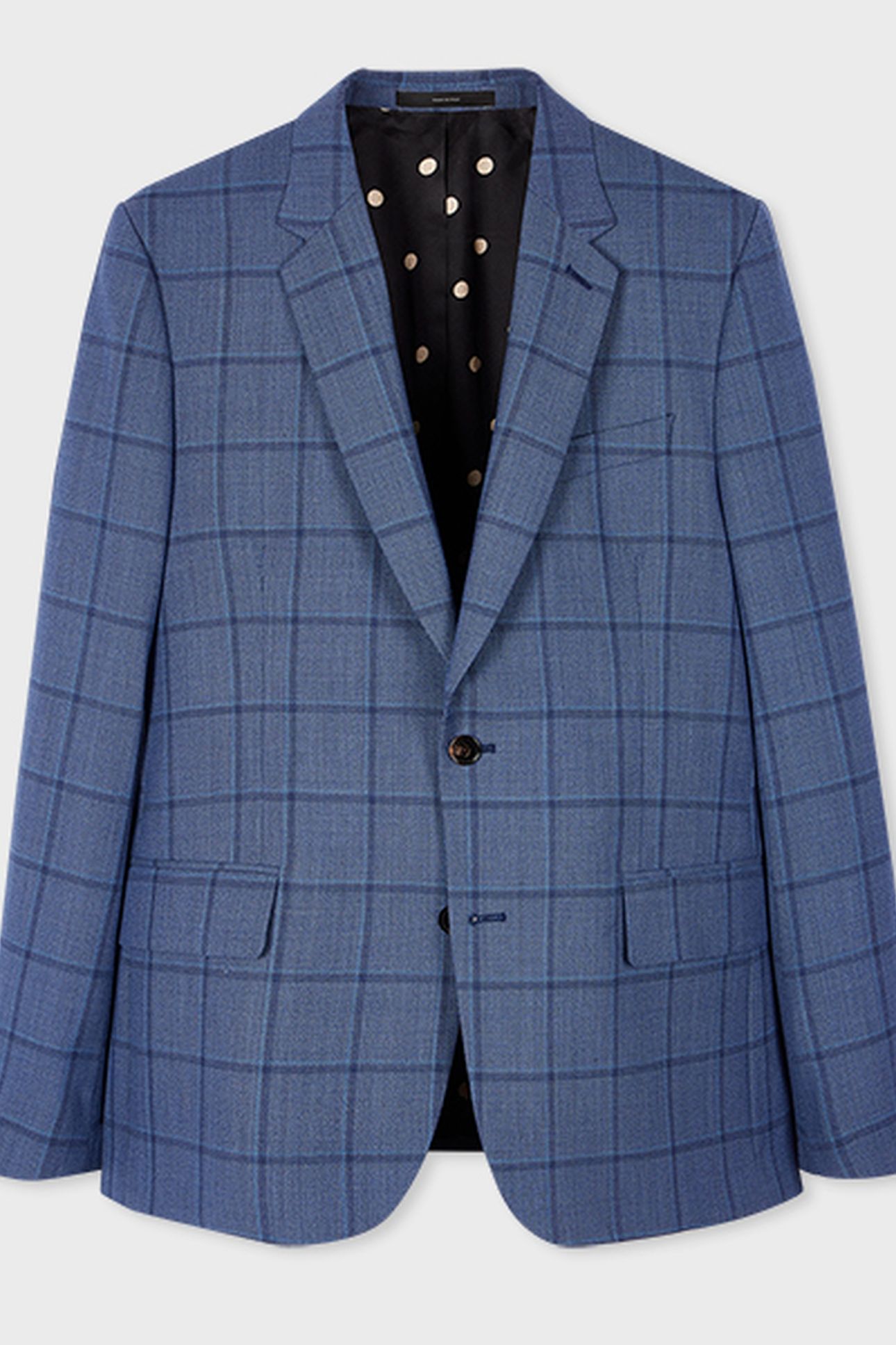 GENTS TAILORED FIT 2BTN JACKET PETROL BLUE 5