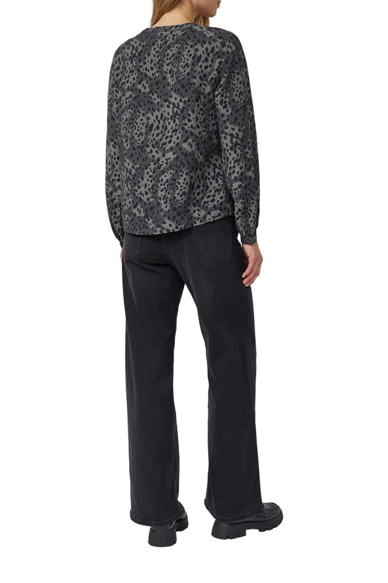 S.OLIVER BLOUSES GREY/BLACK 3
