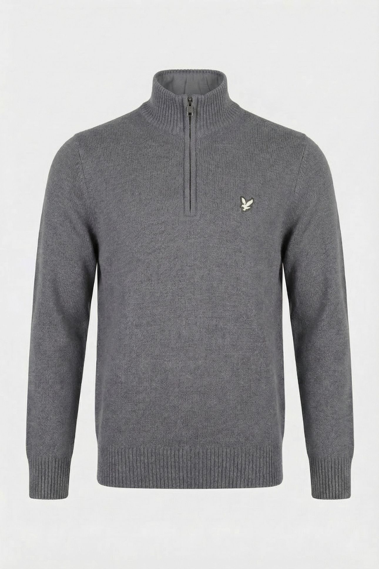 LAMBSWOOL QUARTER ZIP JUMPER LIGHT SHADOW 3