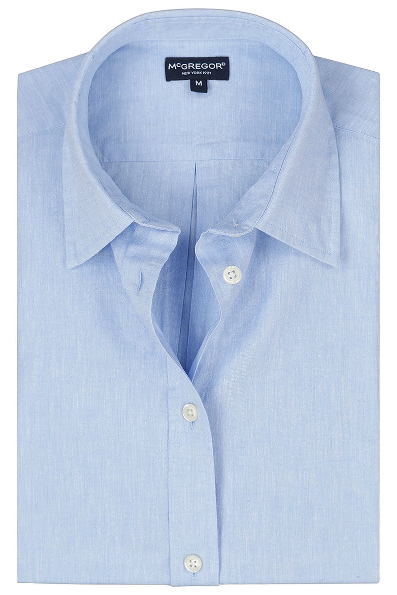 SOLID LINEN BLEND SHIRT LIGHT BLUE 4