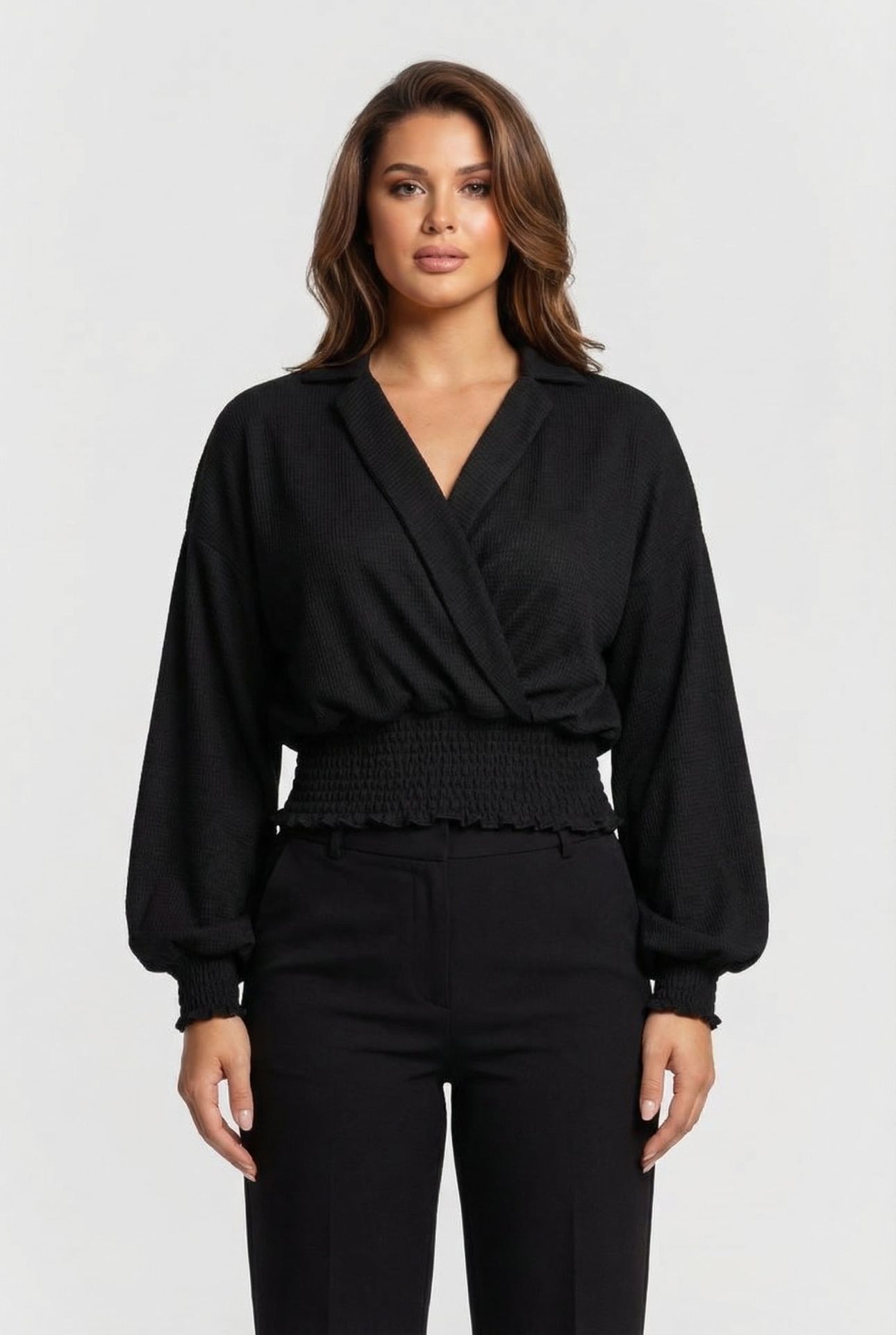 LOLLAND BLOUSE DEEP BLACK 1