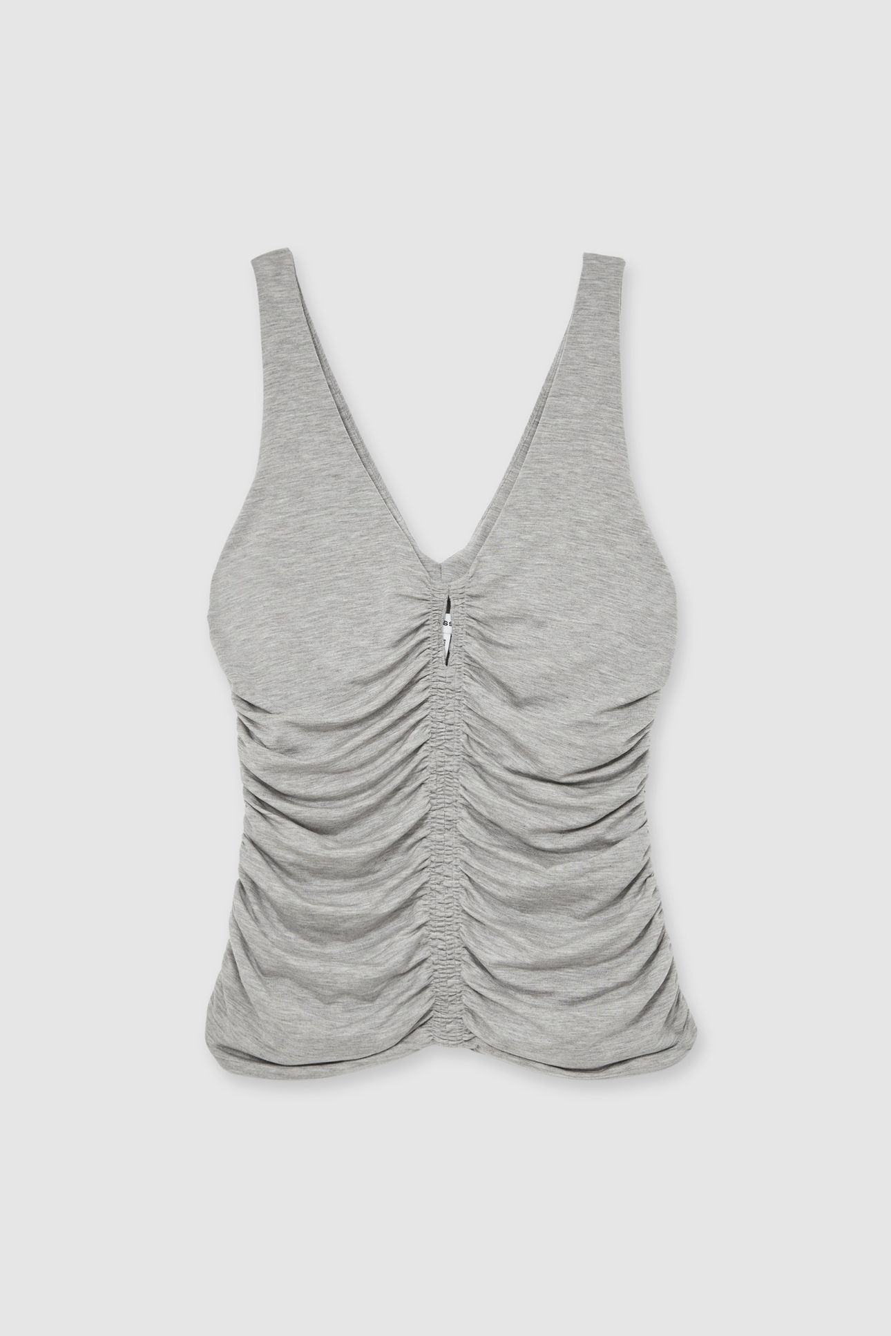 LOW BACK RUCHED VEST SILVER GREY 4