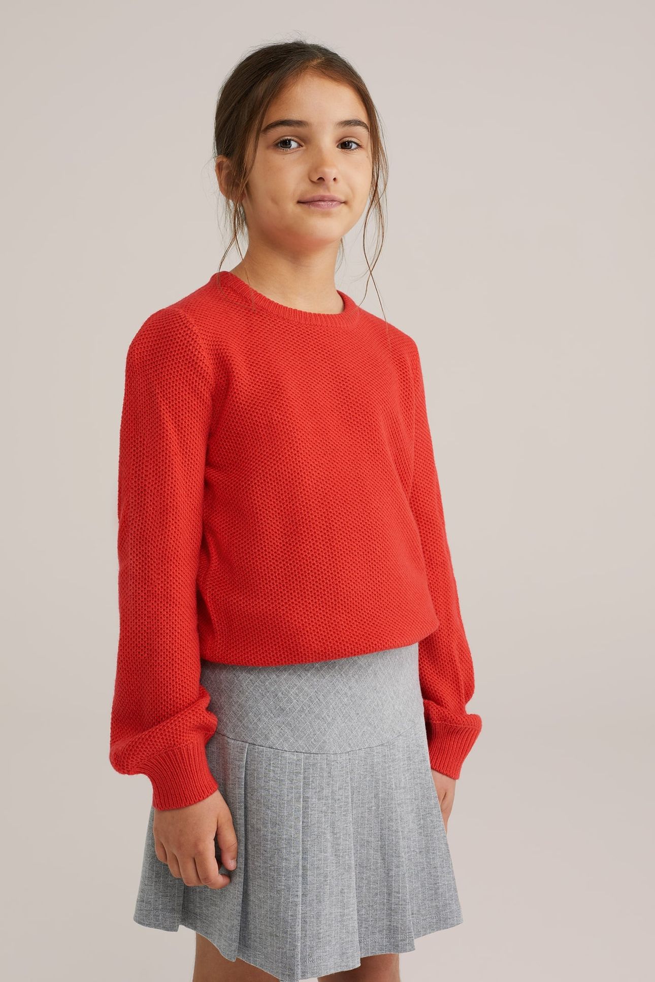 KNITTED PULLOVER BRIGHT RED 1