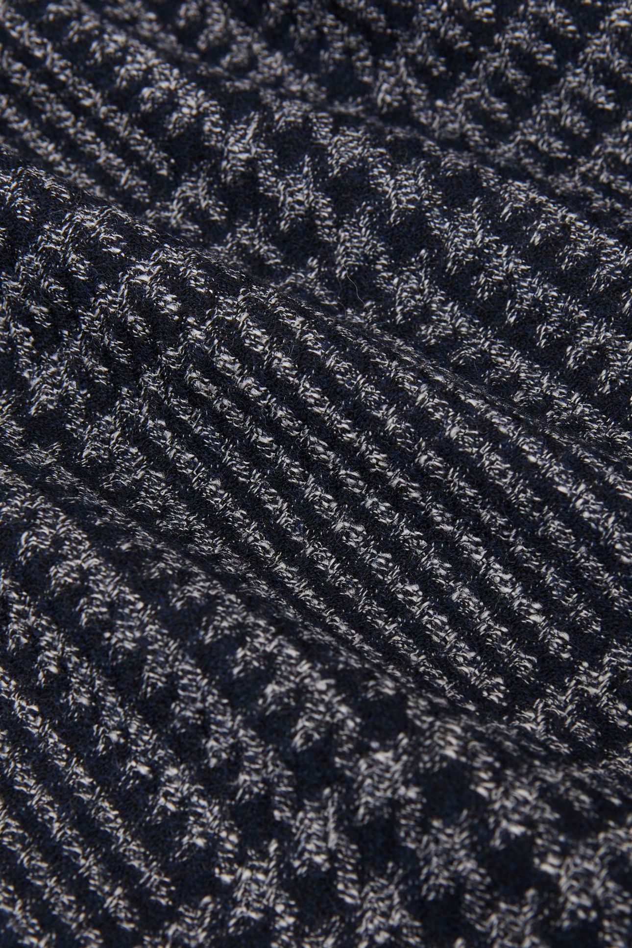 SB 2B NOTCH WOOL PRINCE OF WALES CHECK BLAZER NAVY 4