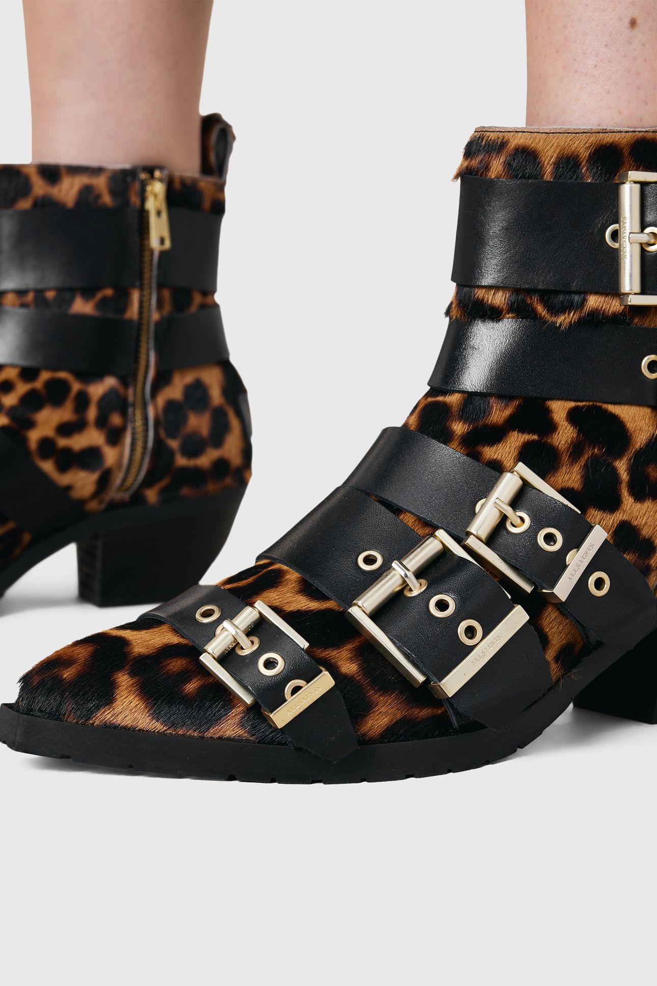 JANE BUCKLE BOOT LEPPO BROWN/BLACK 6