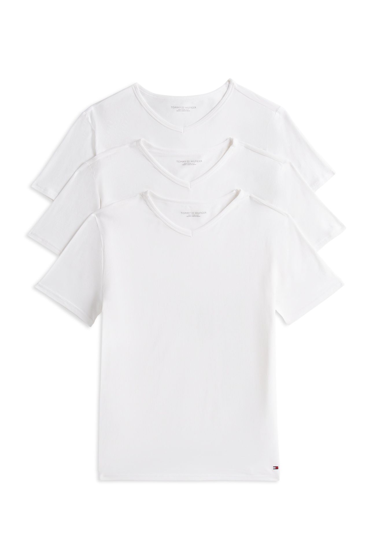3-PACK STRETCH V-NECK TEE WHITE 1