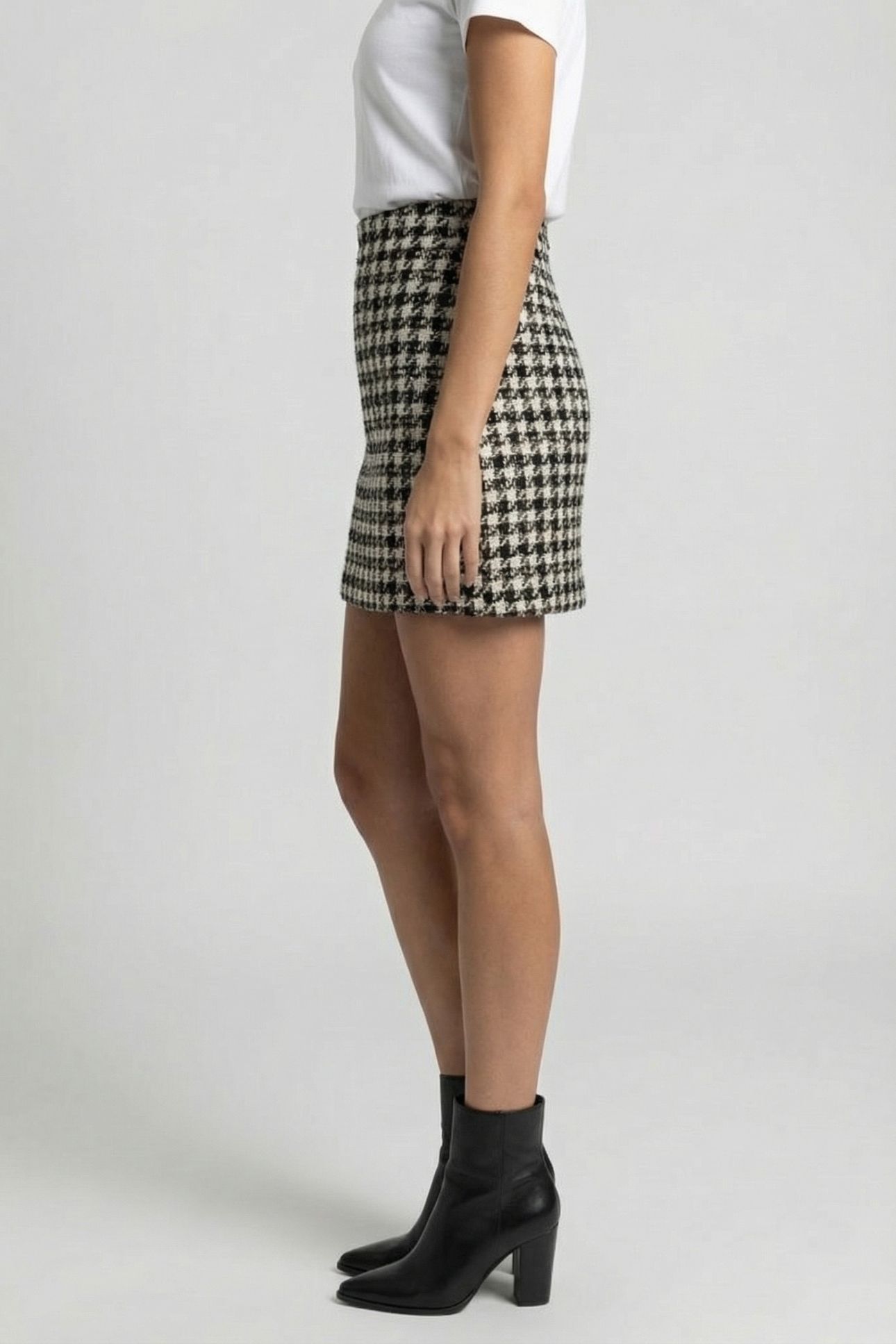 MARCIANO BY GUESS SECRET TWEED SKIRT JET BLACK MULTI 3