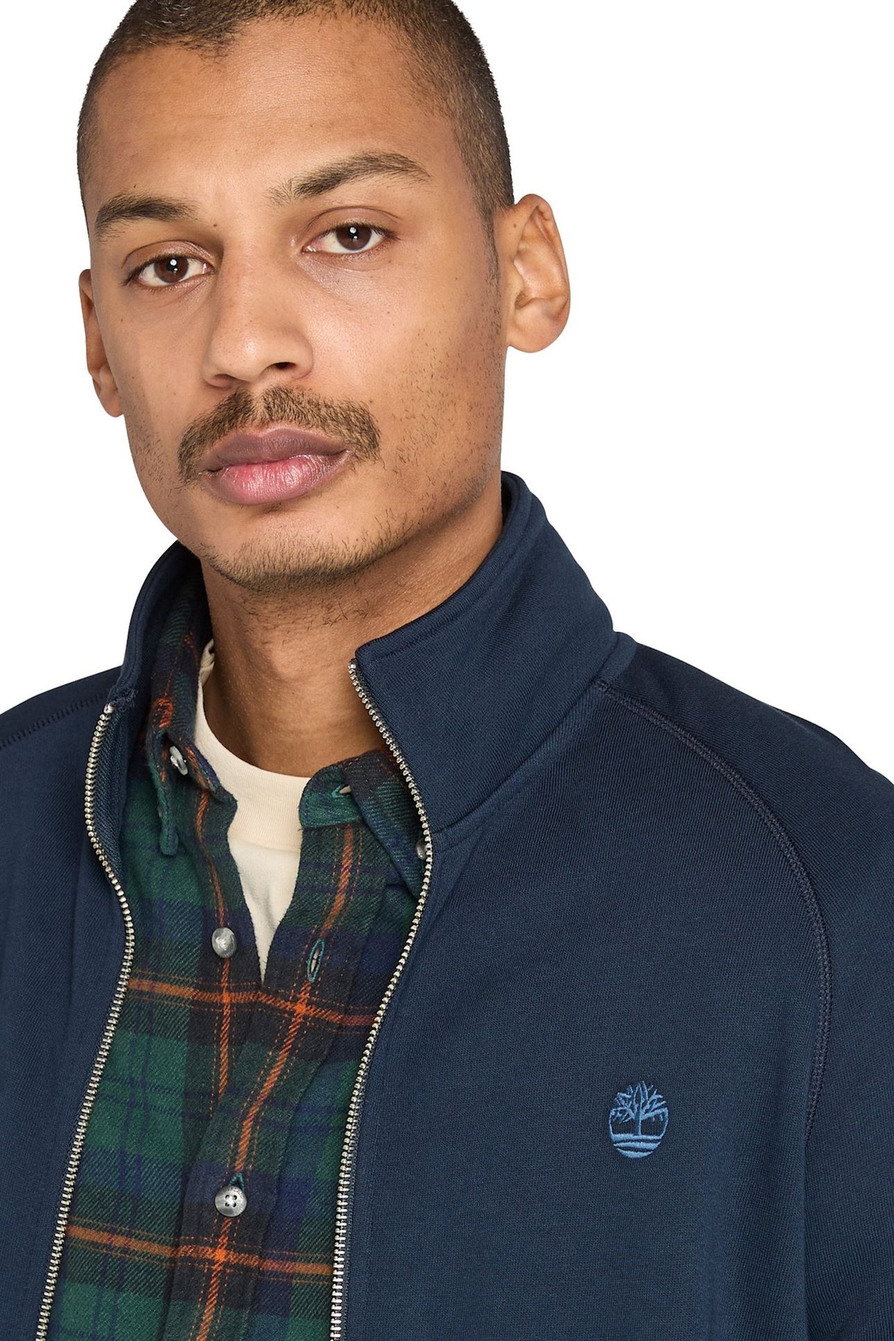 EXETER RIVER BRUSHED BACK FULL ZIP FUNNEL NECK DARK SAPPHIRE 5