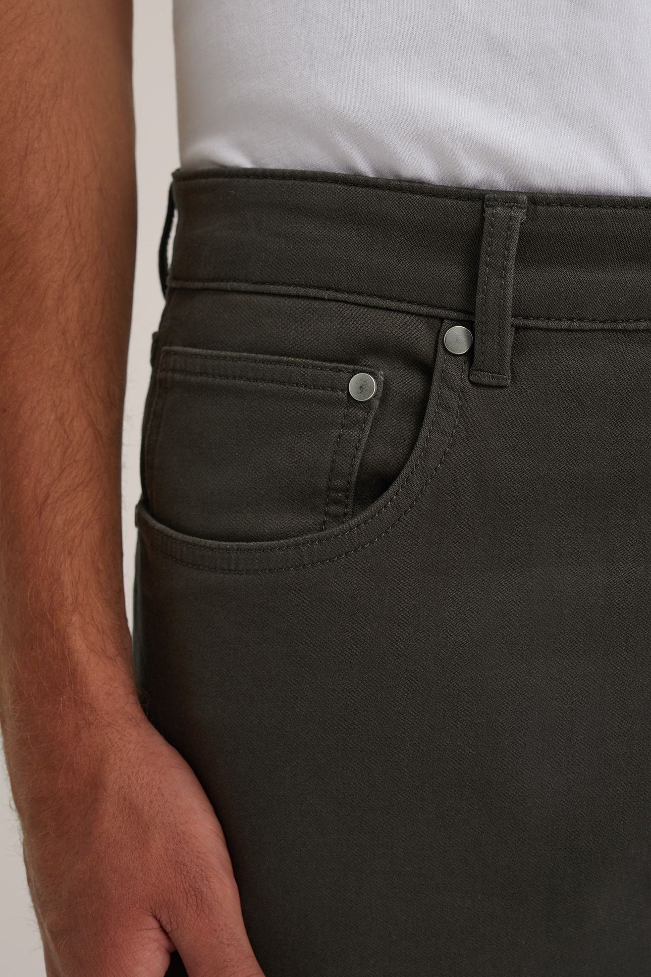 5-POCKET MID WAIST ARMY GREEN 5