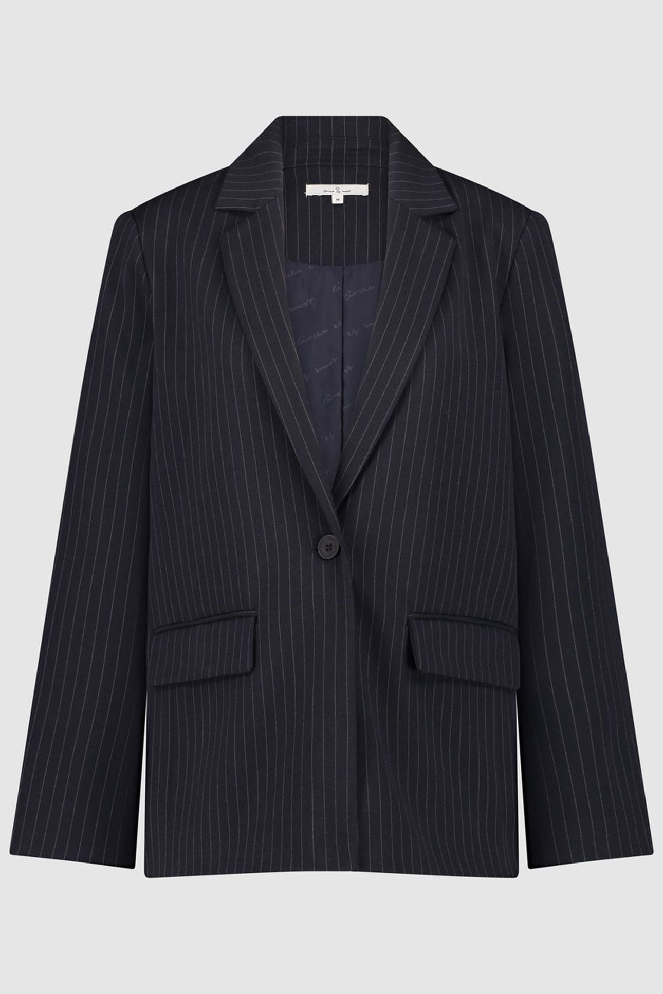 GIRLS NORA BLAZER DARK BLUE STRIPE 1