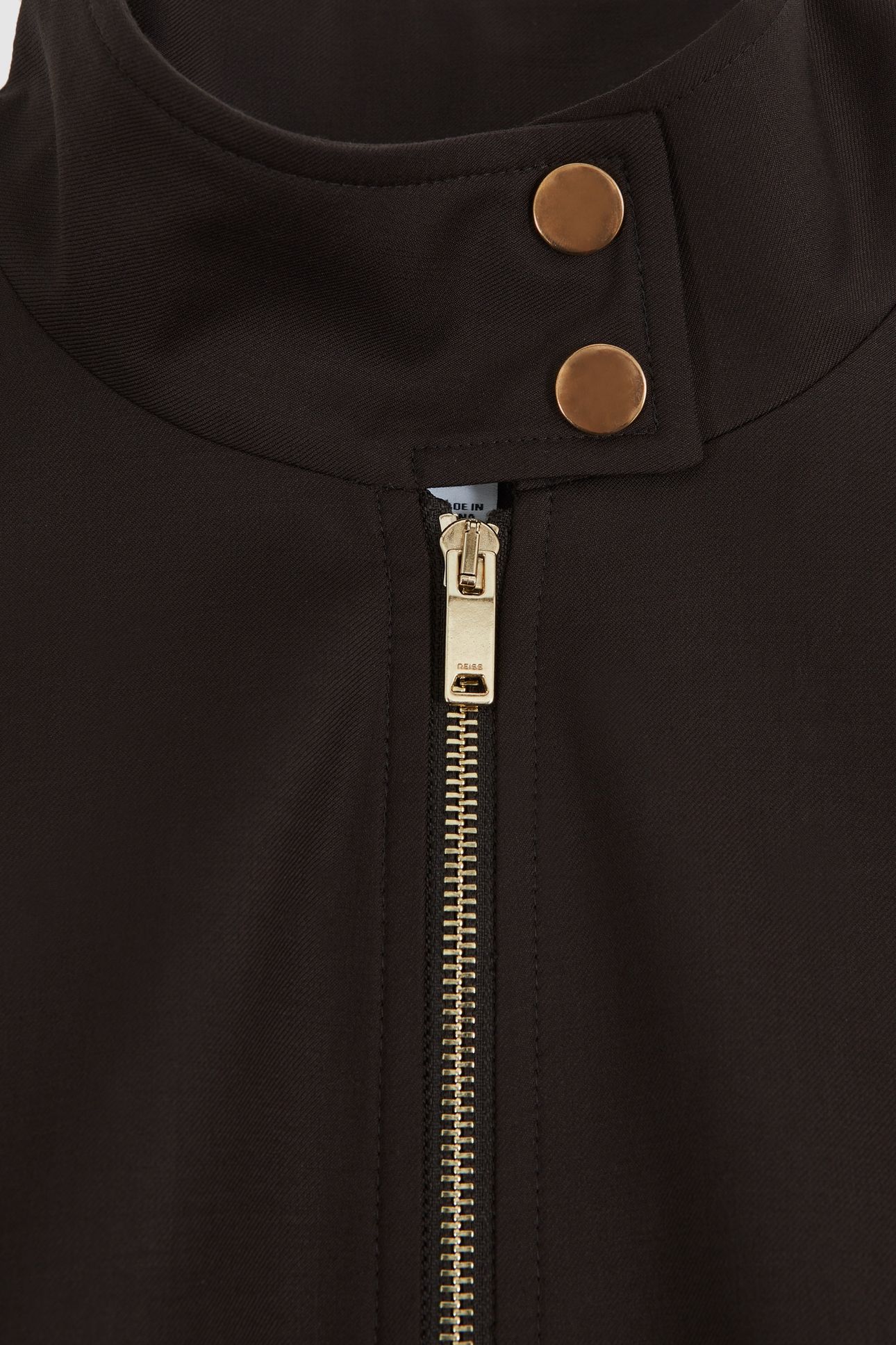 CASUAL BOMBER JACKET CHOCOLATE BROWN 5