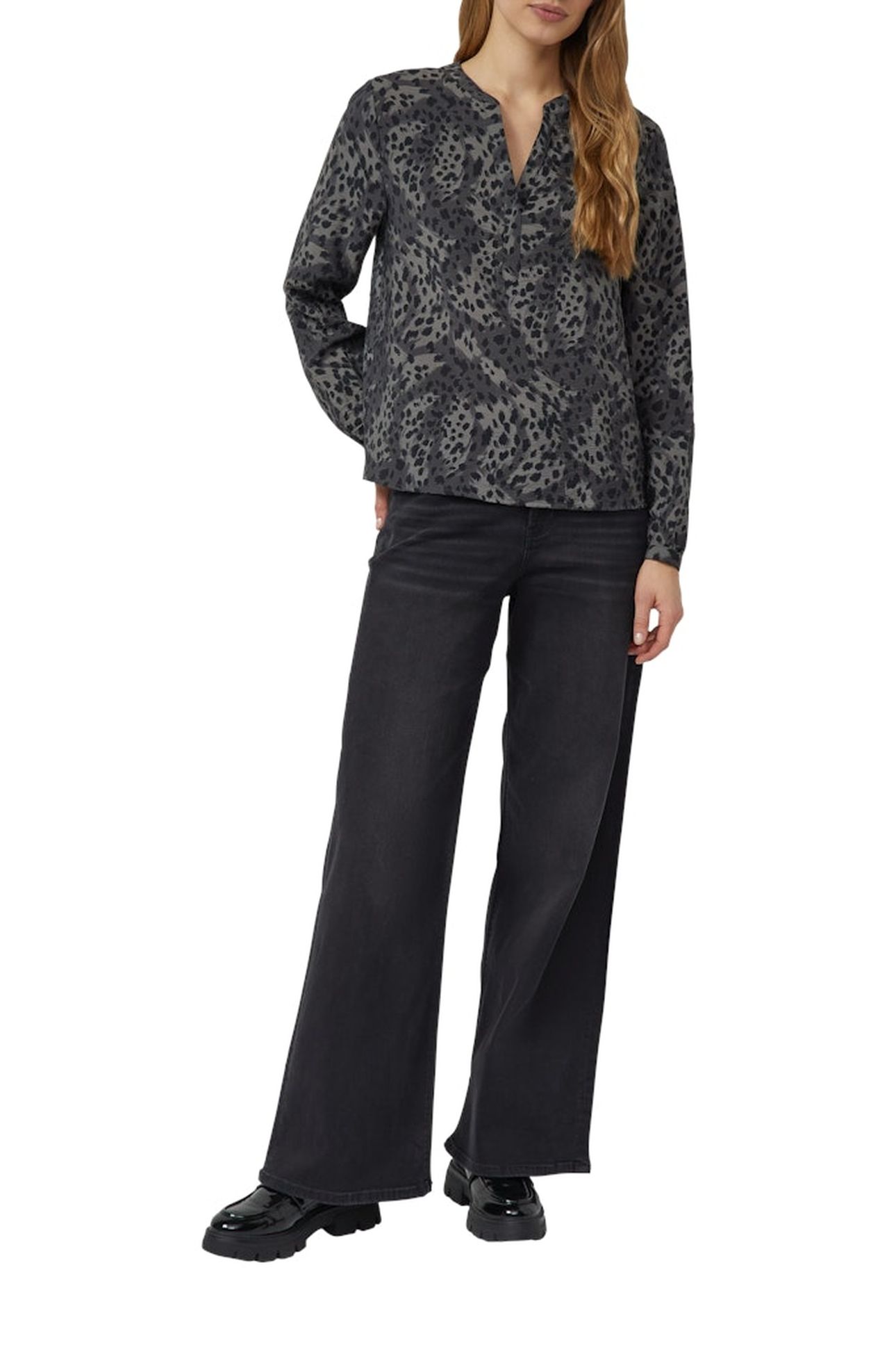 S.OLIVER BLOUSES GREY/BLACK 2